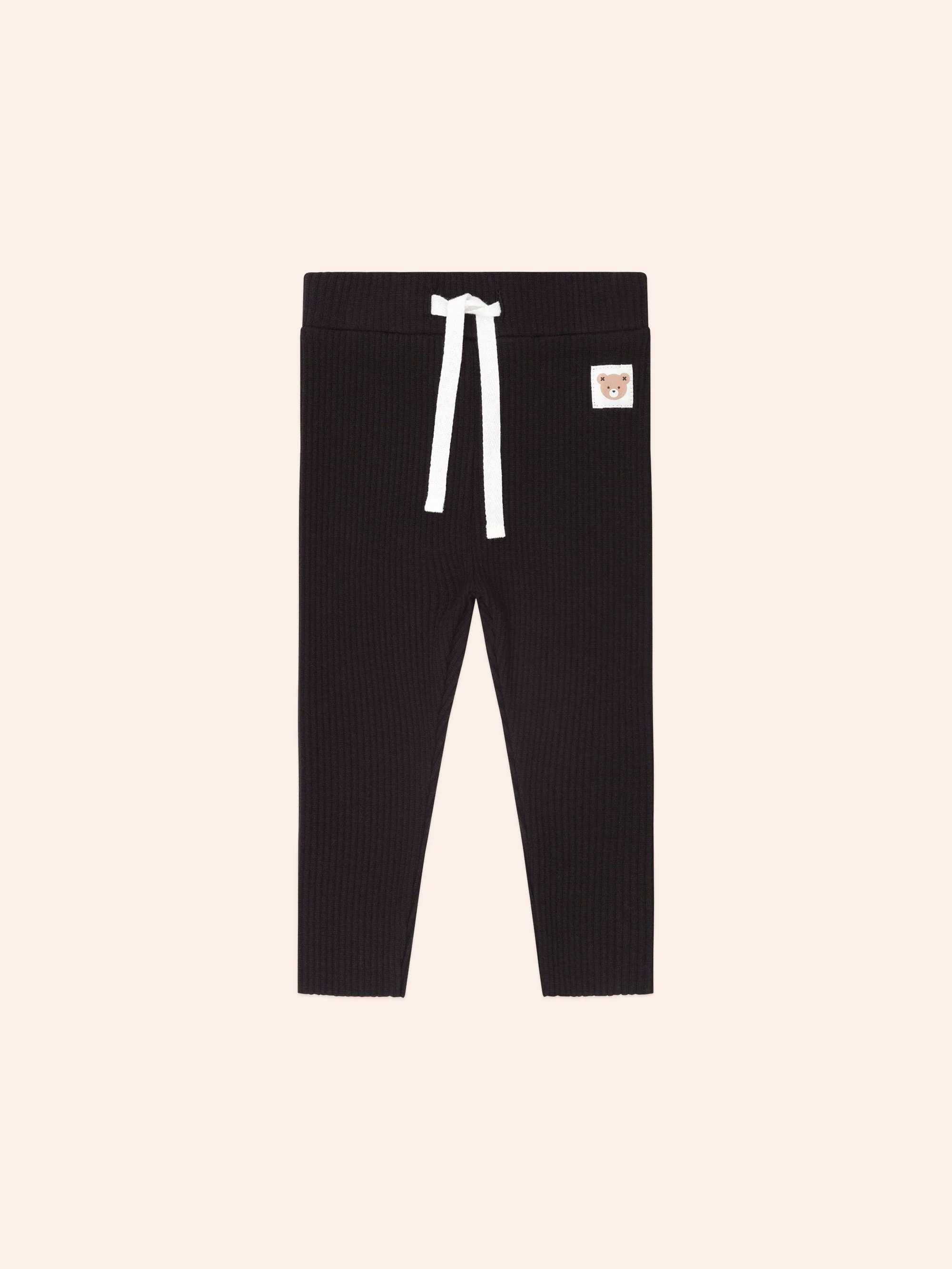 Black Ribbed Legging
