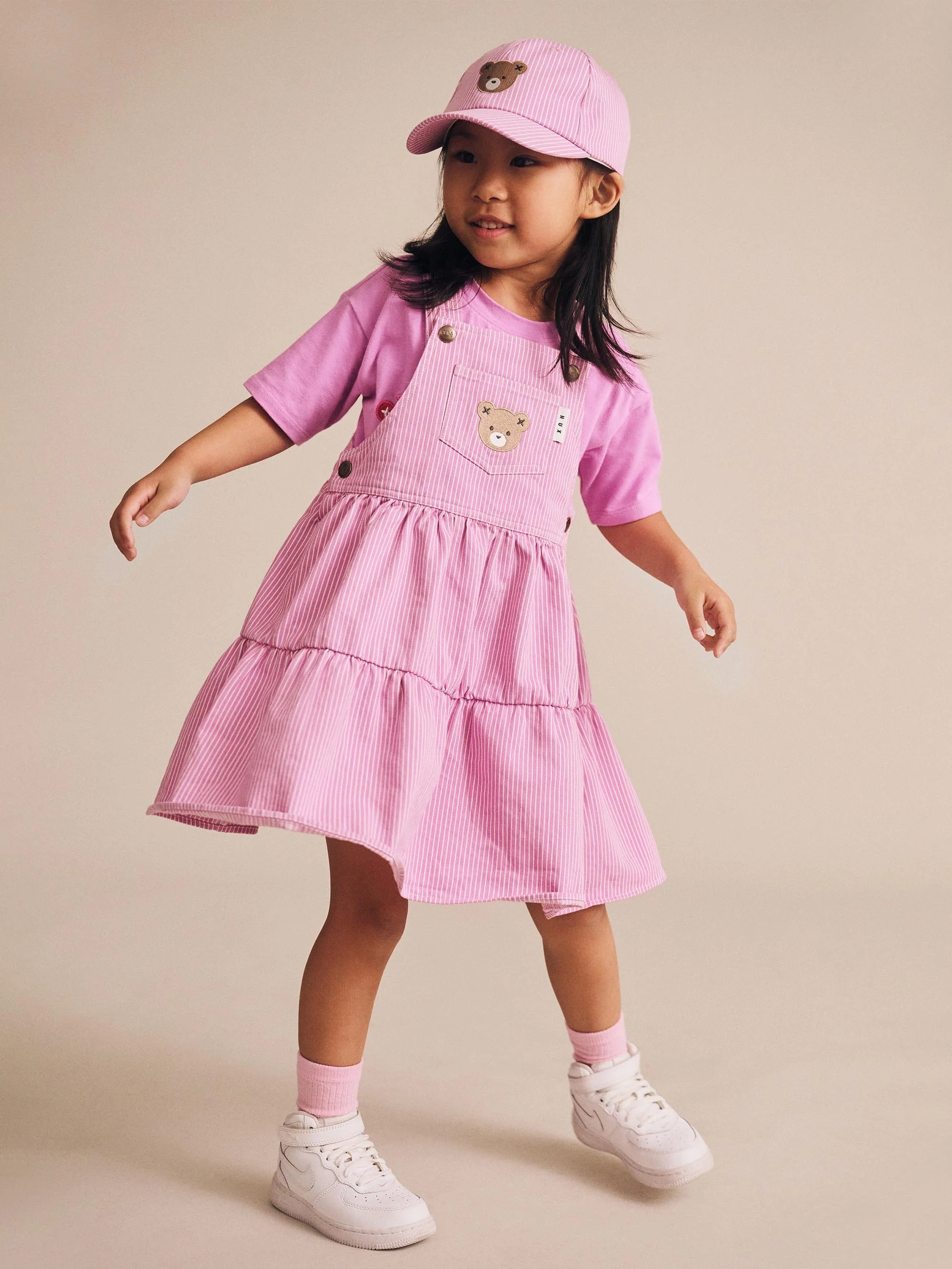 Candy Stripe Pinafore Dress