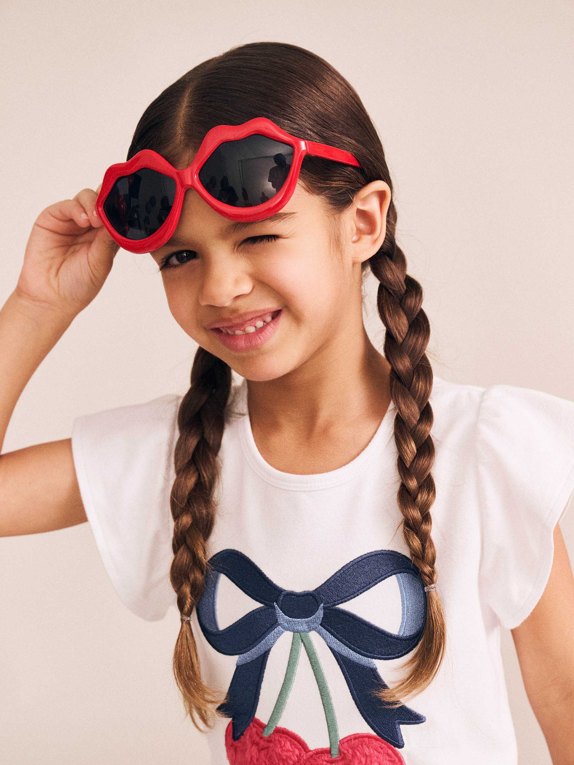 Cherry Bow Frill Sleeve Tee - Image 3