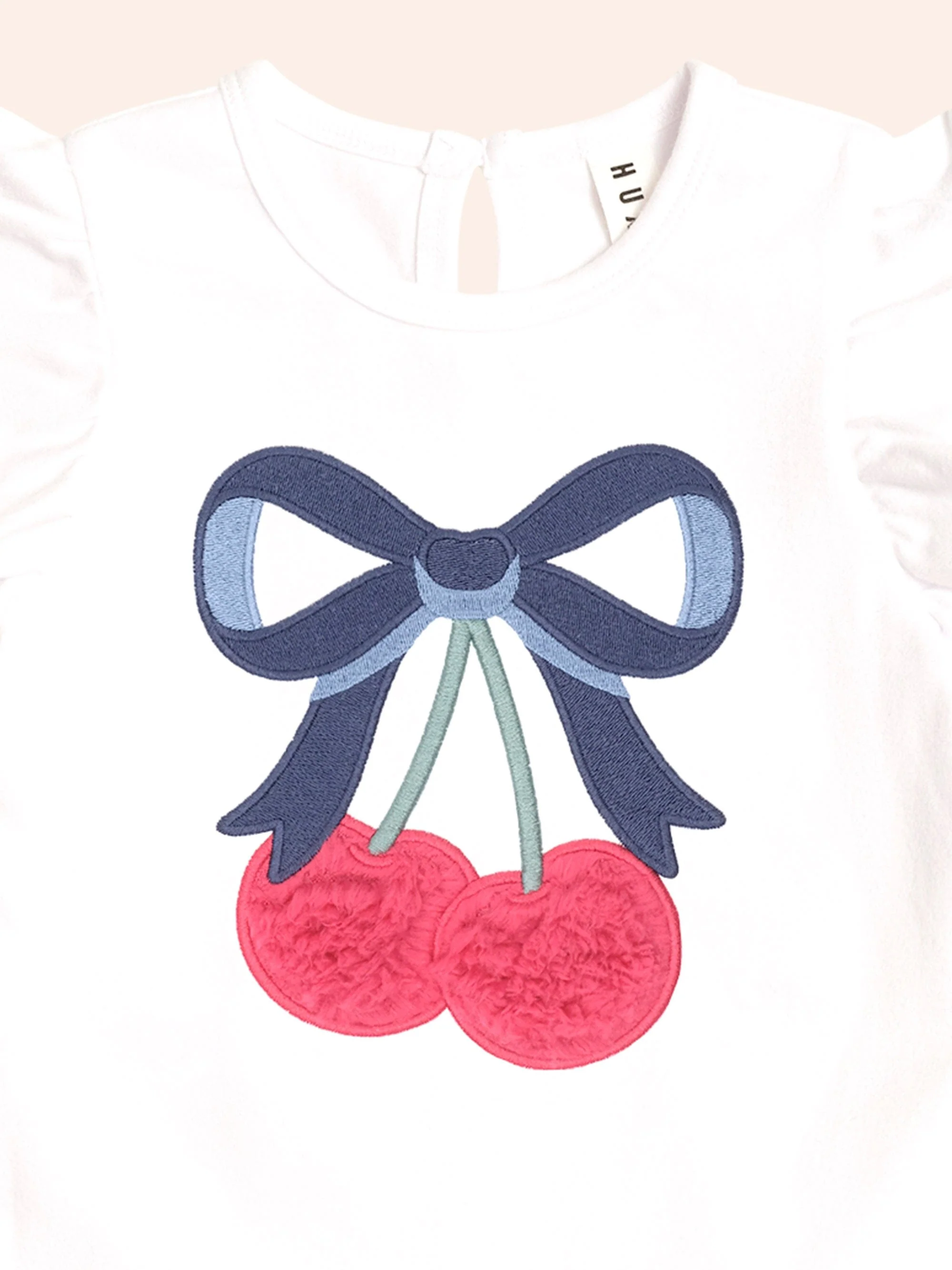 Cherry Bow Frill Sleeve Tee - Image 4