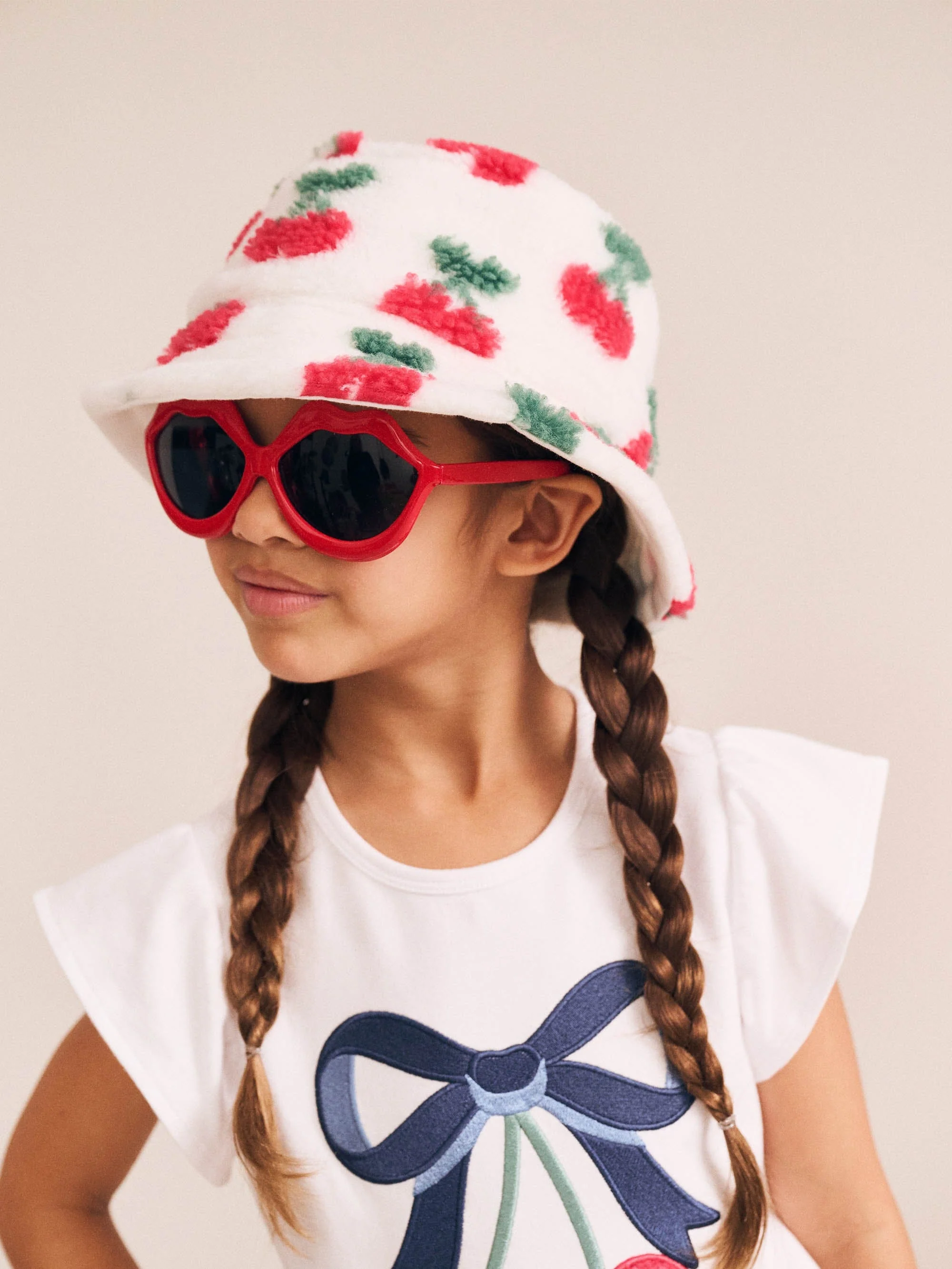 Cherry Bow Frill Sleeve Tee - Image 7