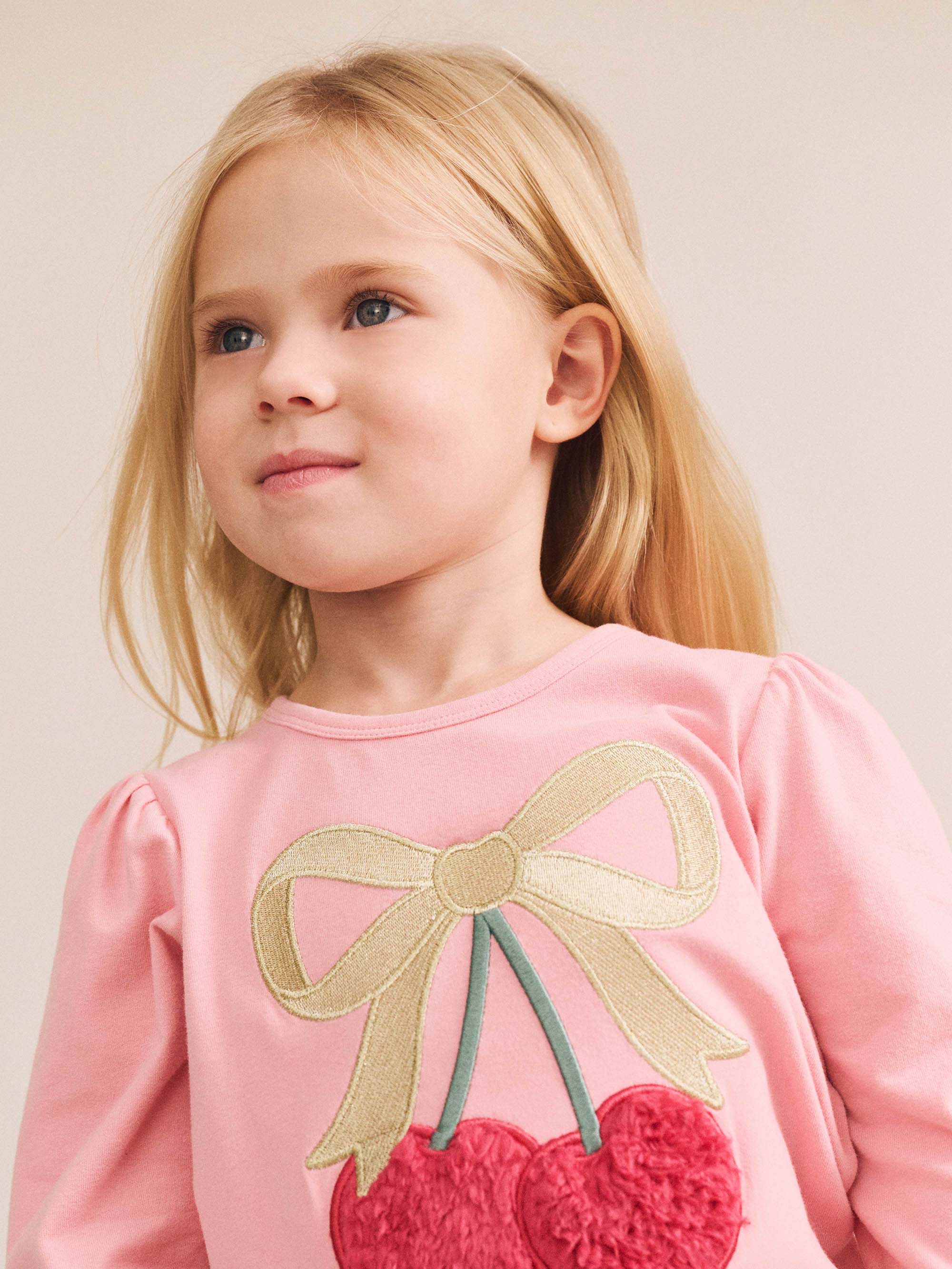 Cherry Bow Puff Sleeve Top - Image 3