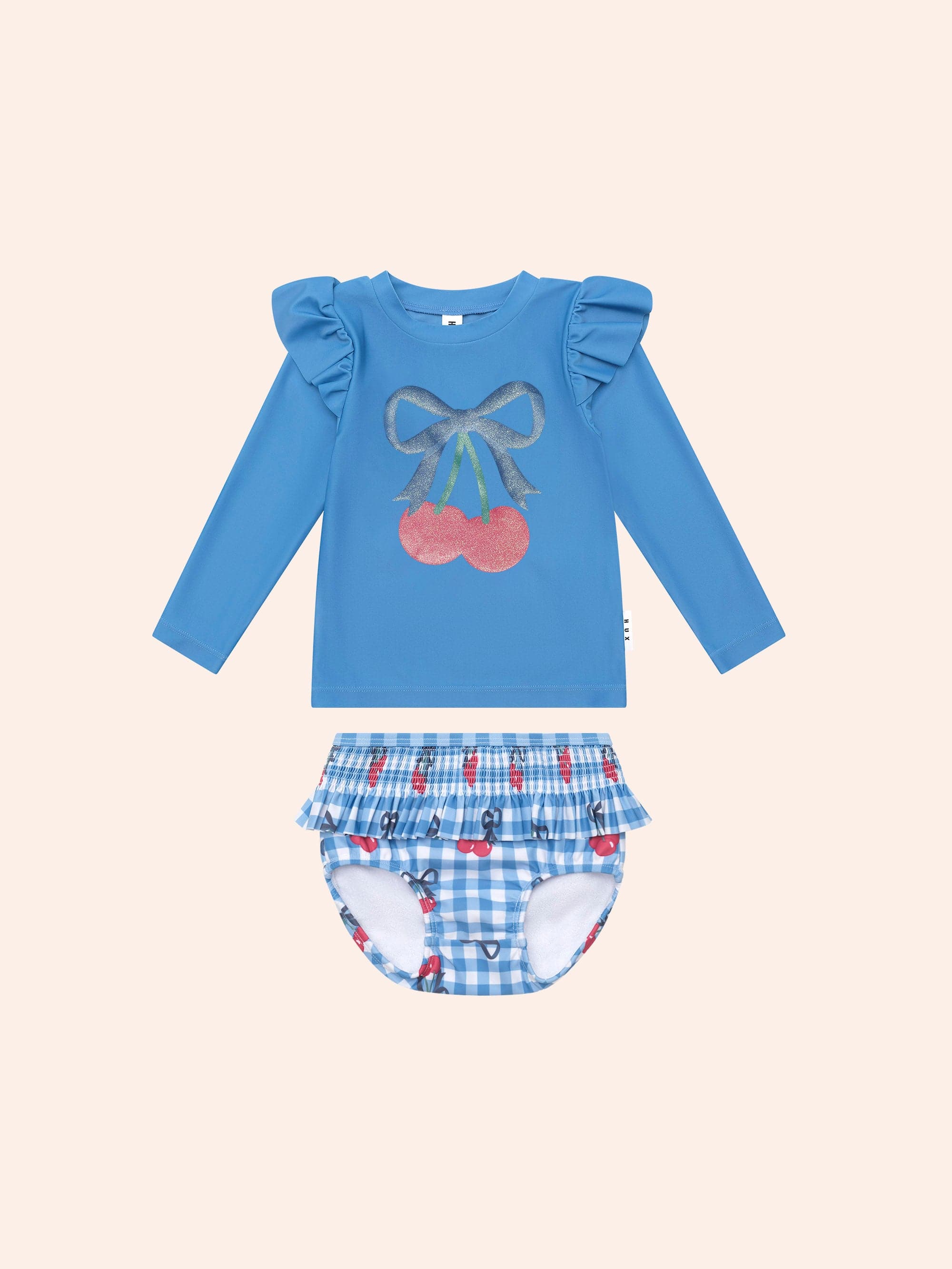 Cherry Gingham 2Pc Swim Set