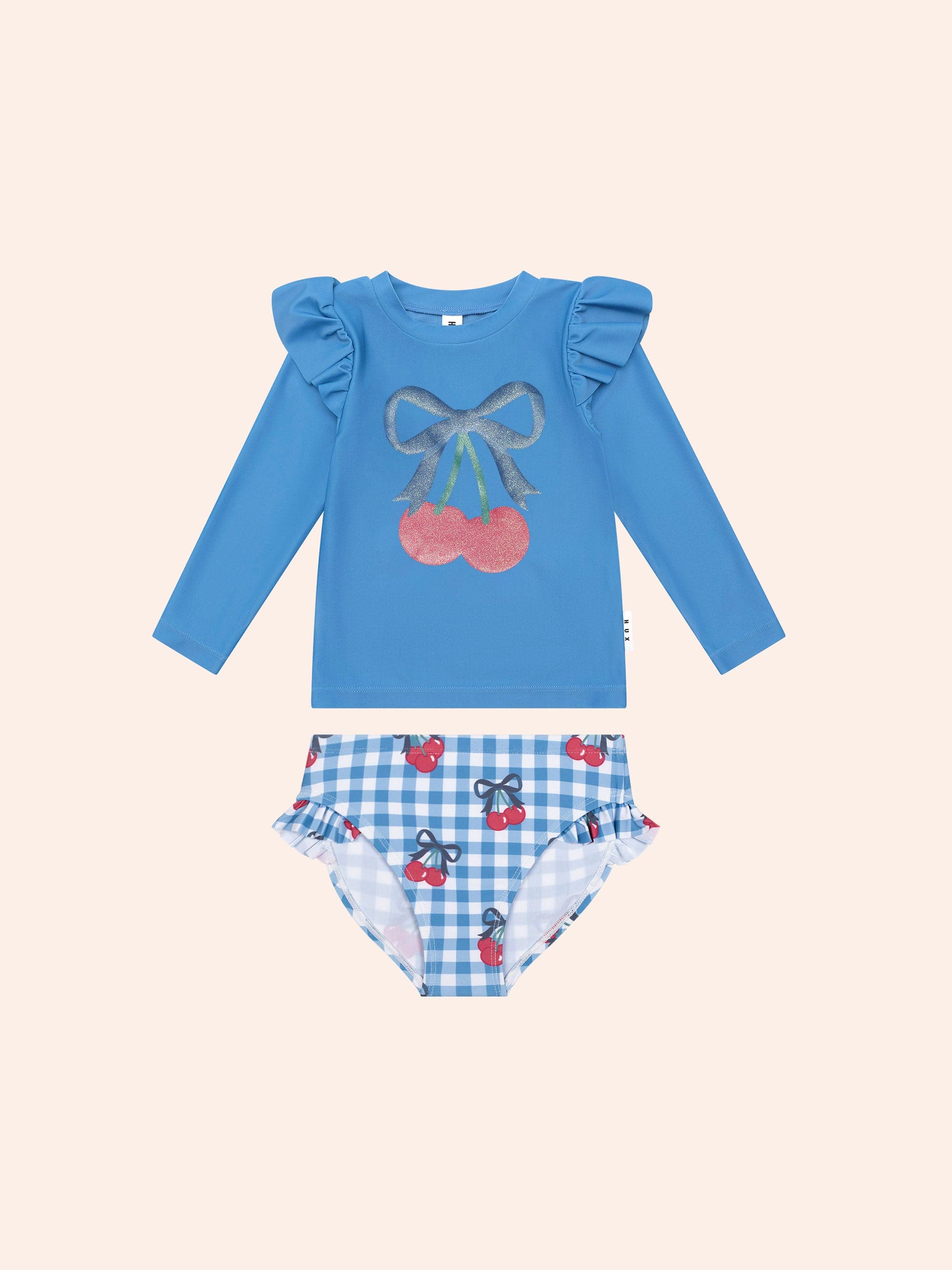 Cherry Gingham 2Pc Swim Set - Image 4