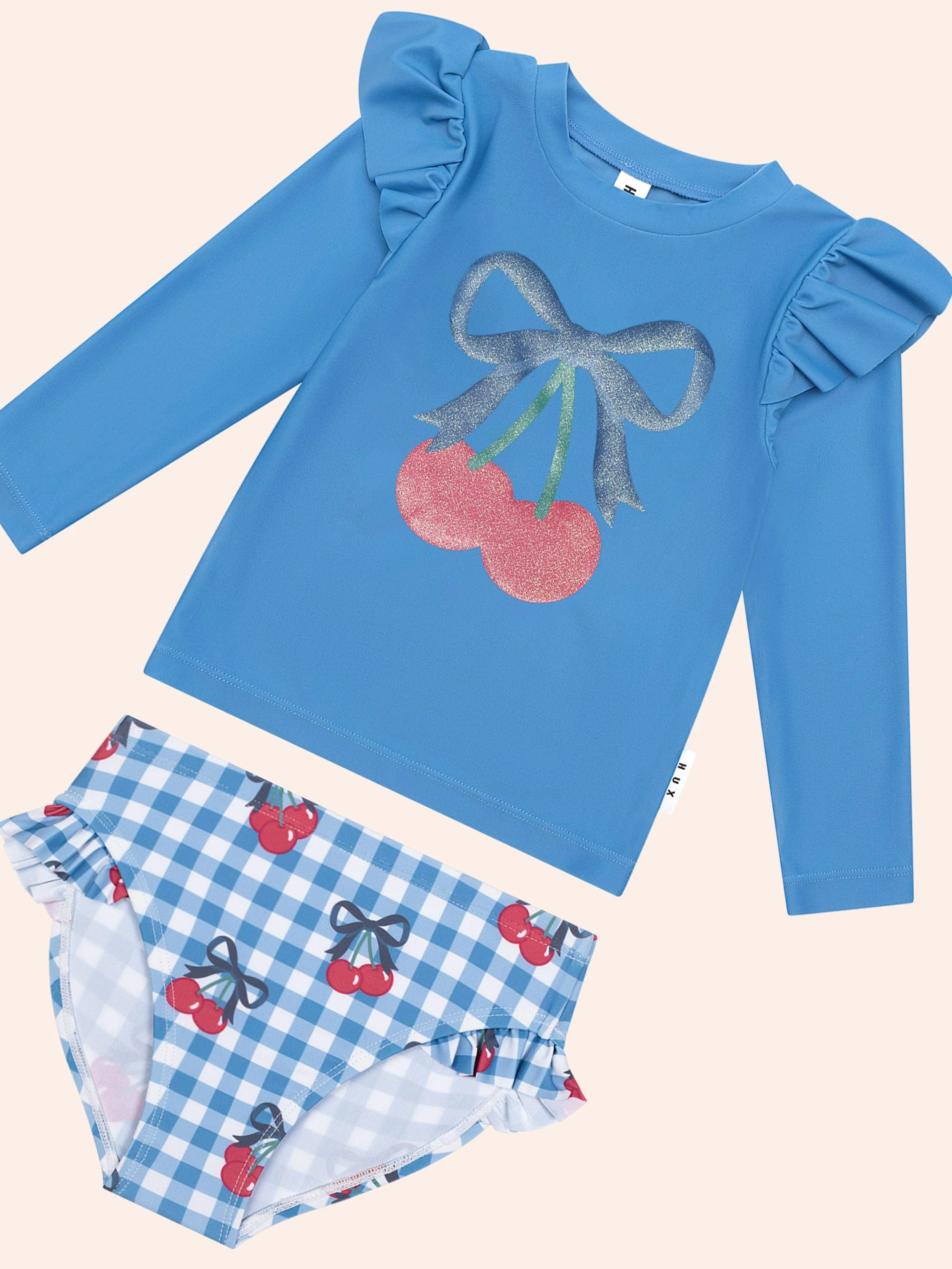 Cherry Gingham 2Pc Swim Set - Image 6