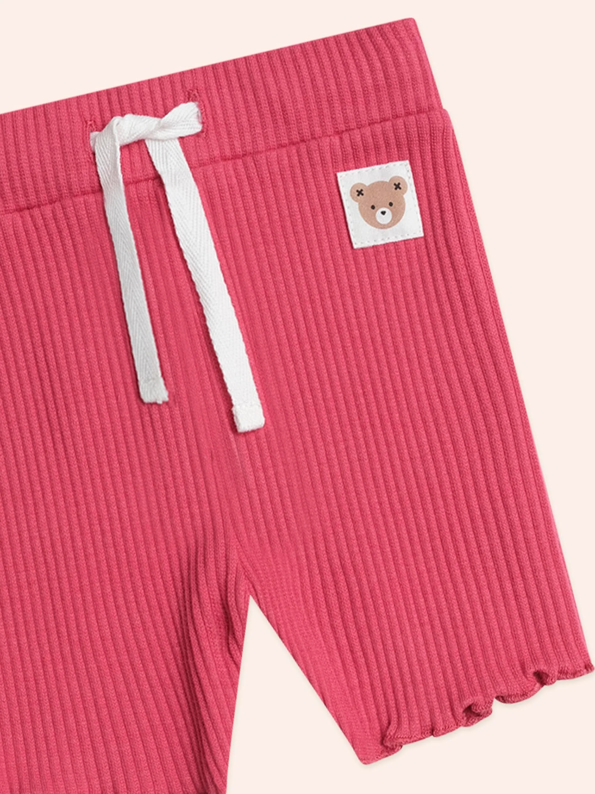 Cherry Rib Bike Shortie - Image 2