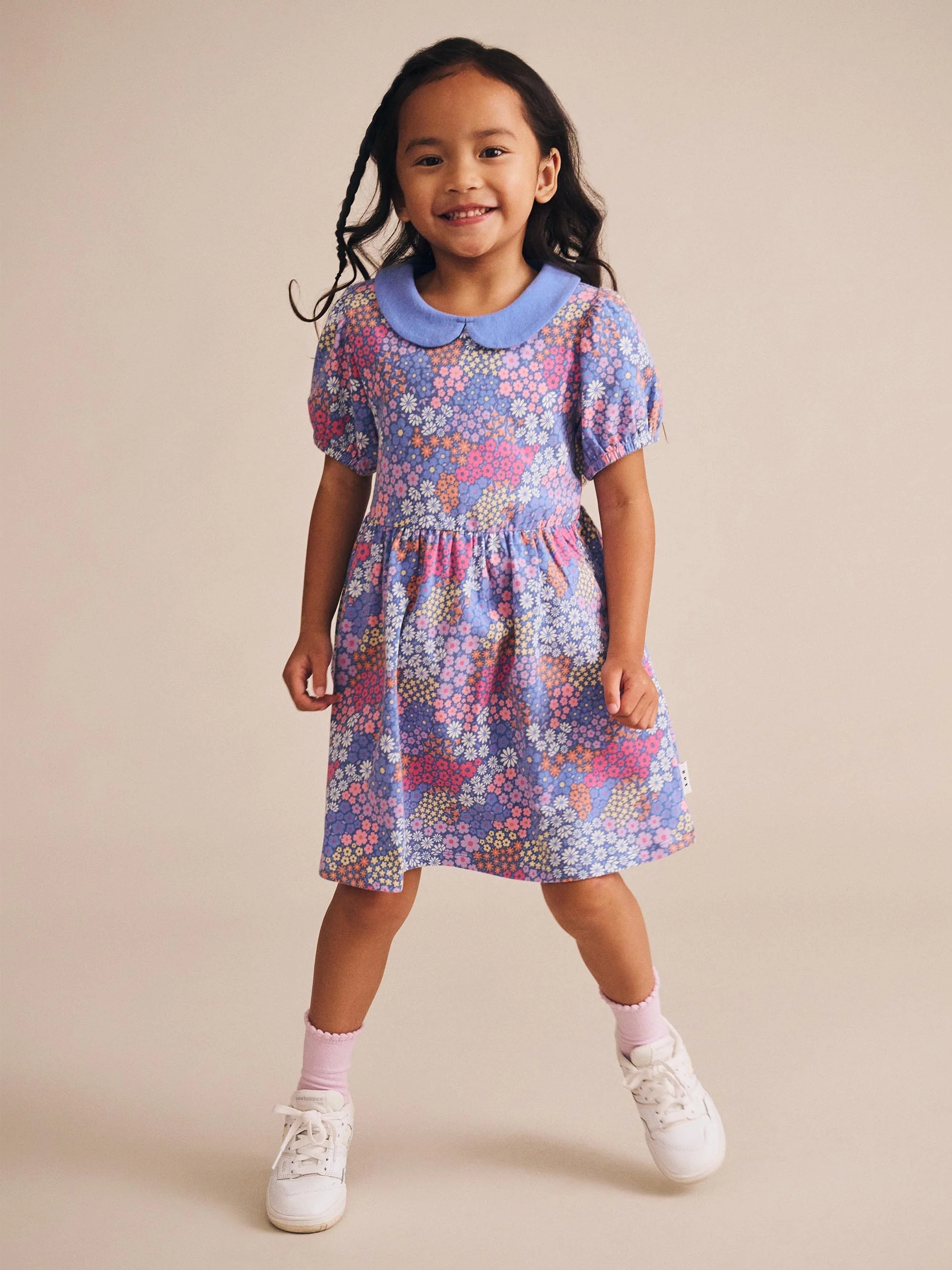 Floral Bloom Puff Sleeve Dress - Image 2