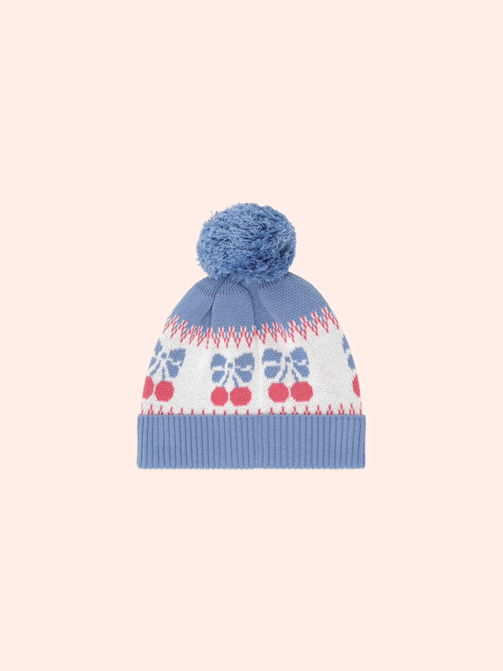 Folk Cherry Bow Beanie - Image 4