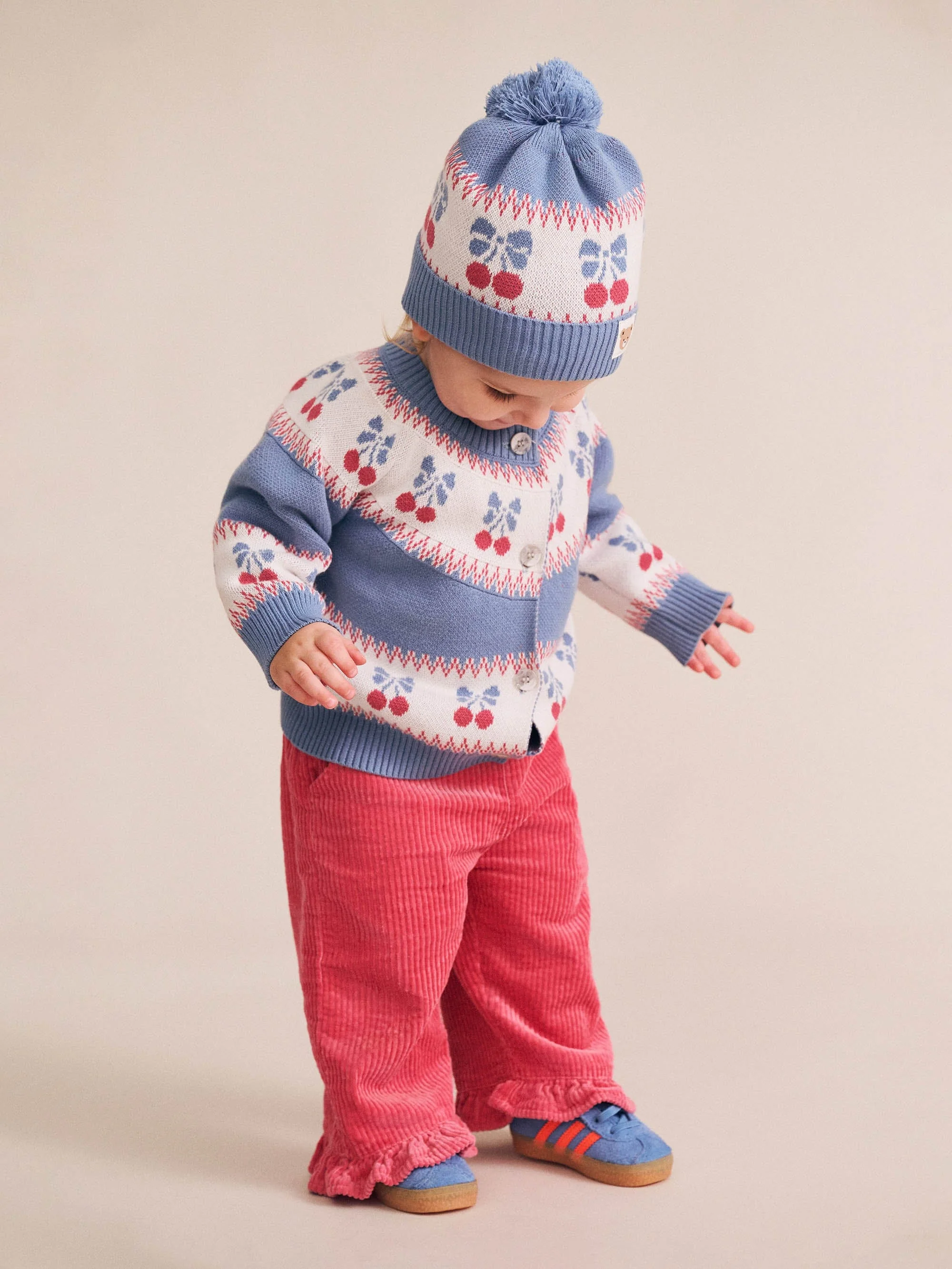 Folk Cherry Bow Cardi - Image 3