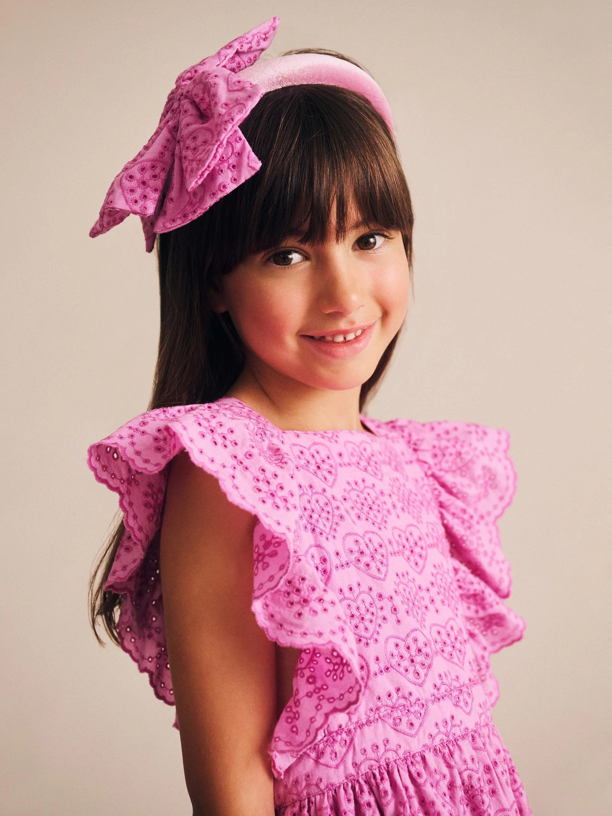 Frilly Broderie Pinafore Dress - Image 7