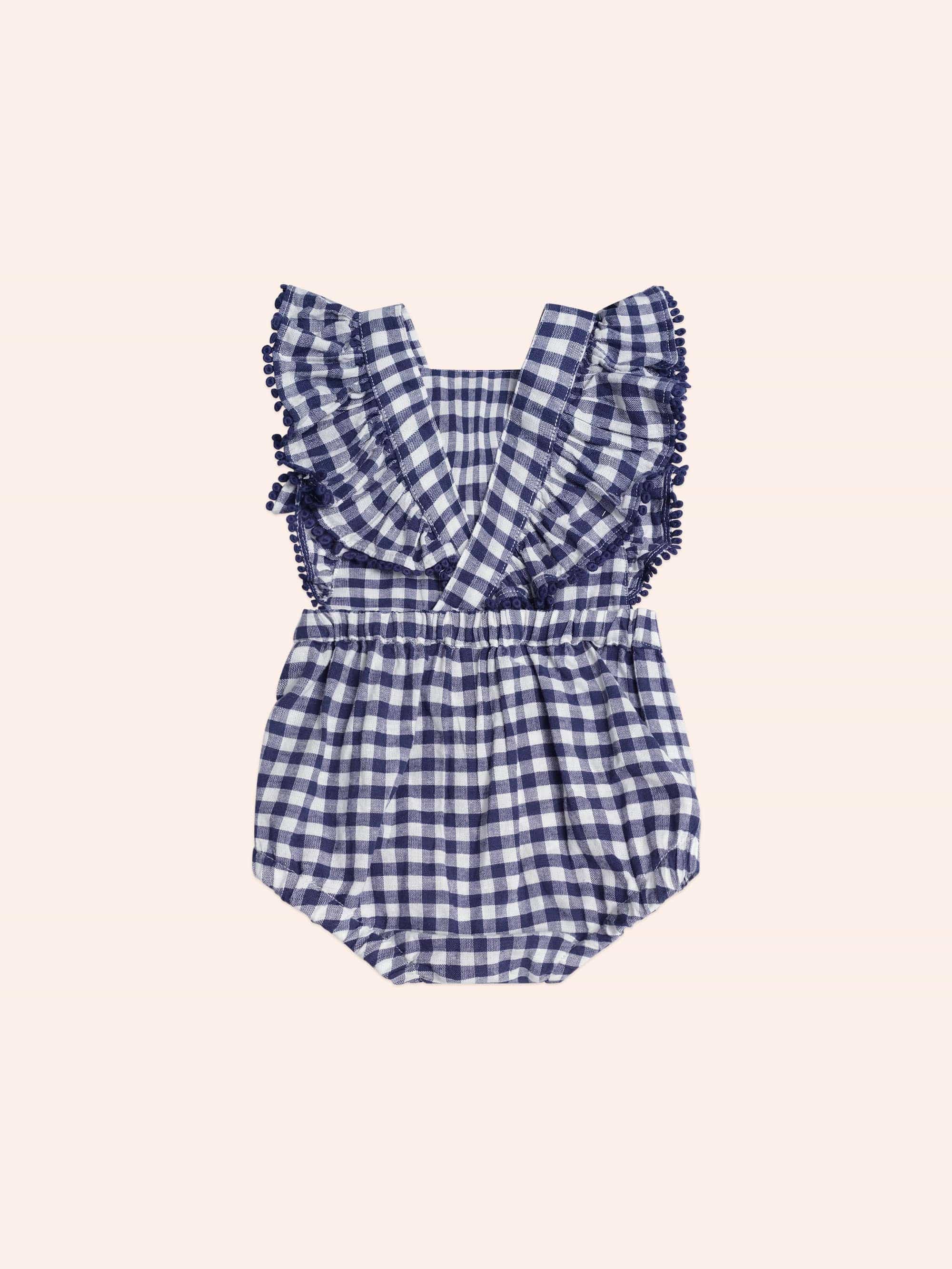 Frilly Playsuit Cherry Pie Check - Image 3