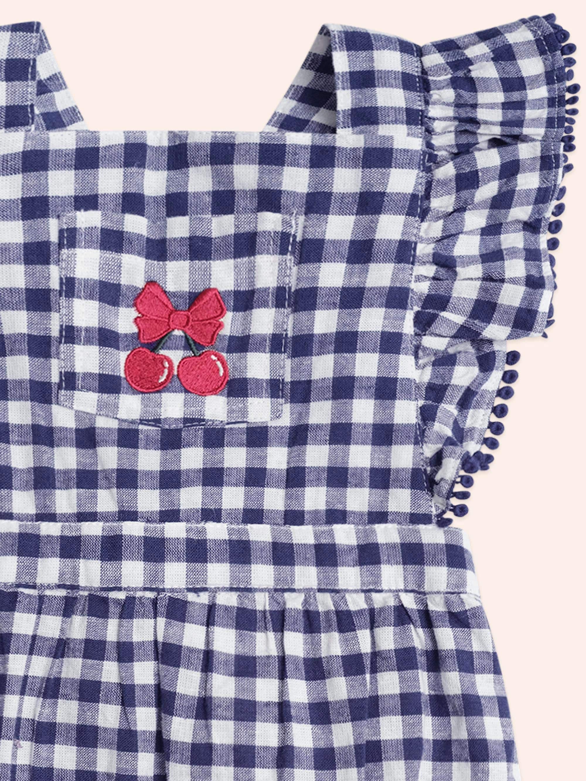 Frilly Playsuit Cherry Pie Check - Image 4