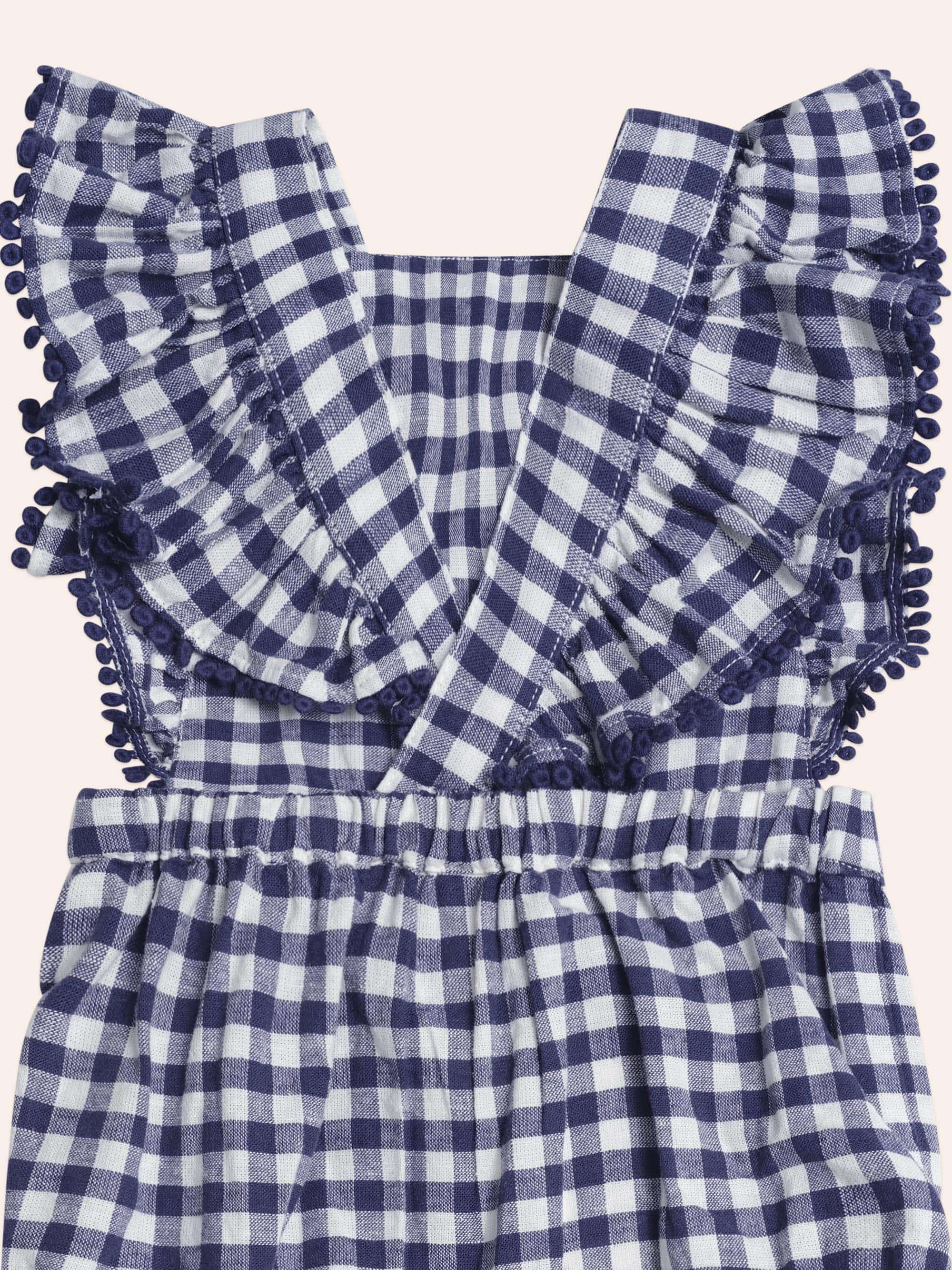 Frilly Playsuit Cherry Pie Check - Image 5