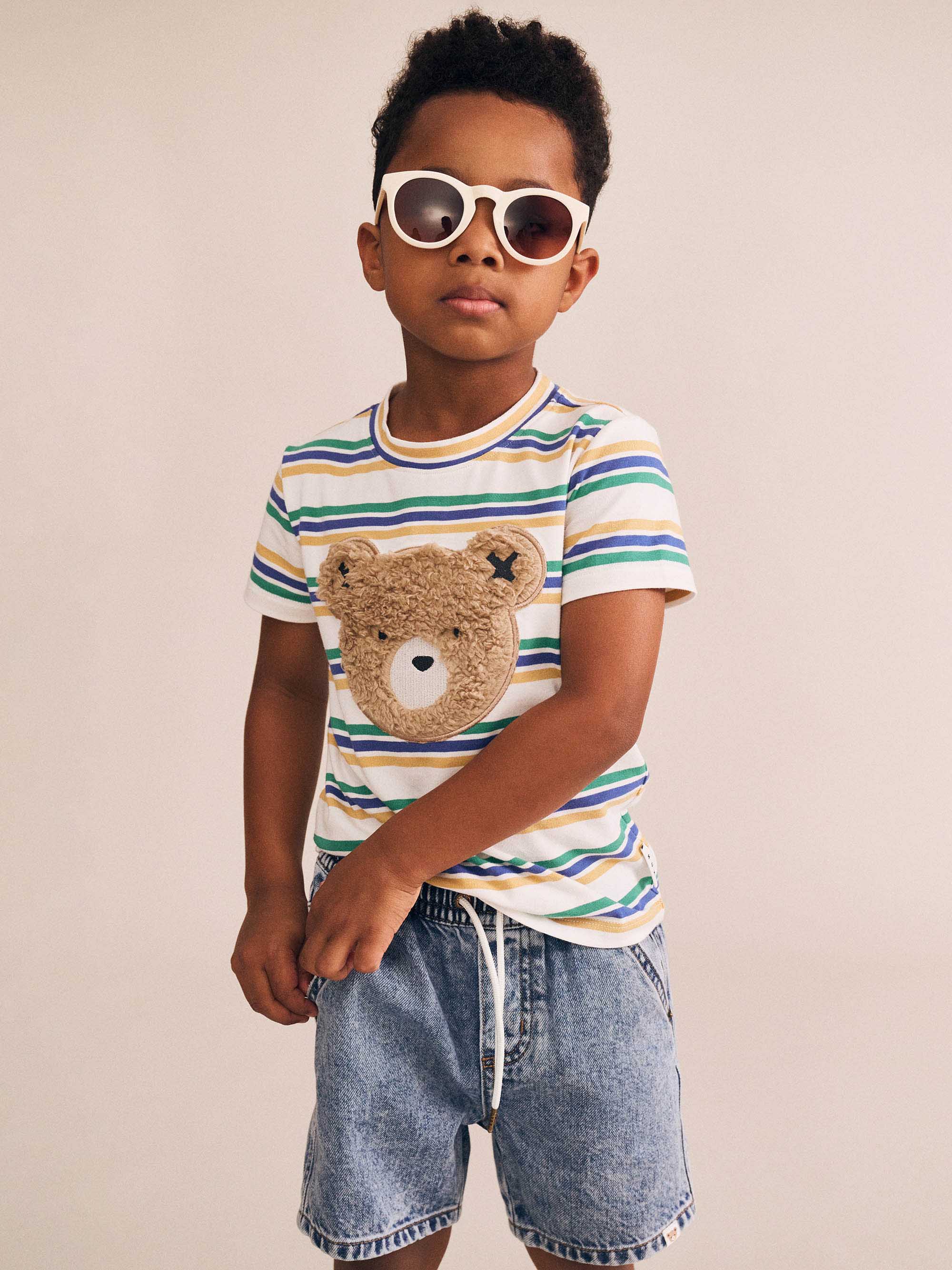 Furry Huxbear College Stripe Tee - Image 5