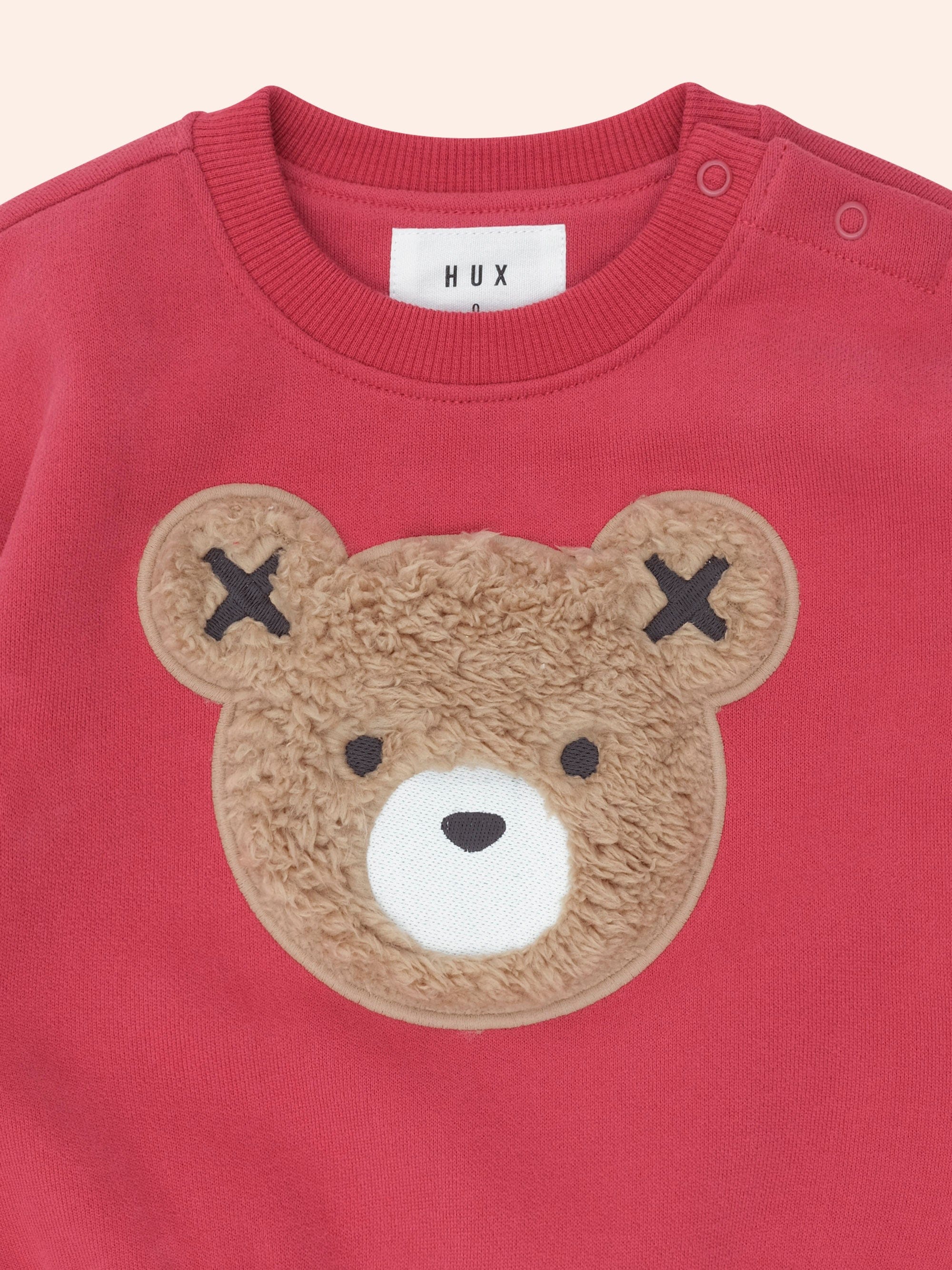 Furry Huxbear Sweatshirt Red - Image 3