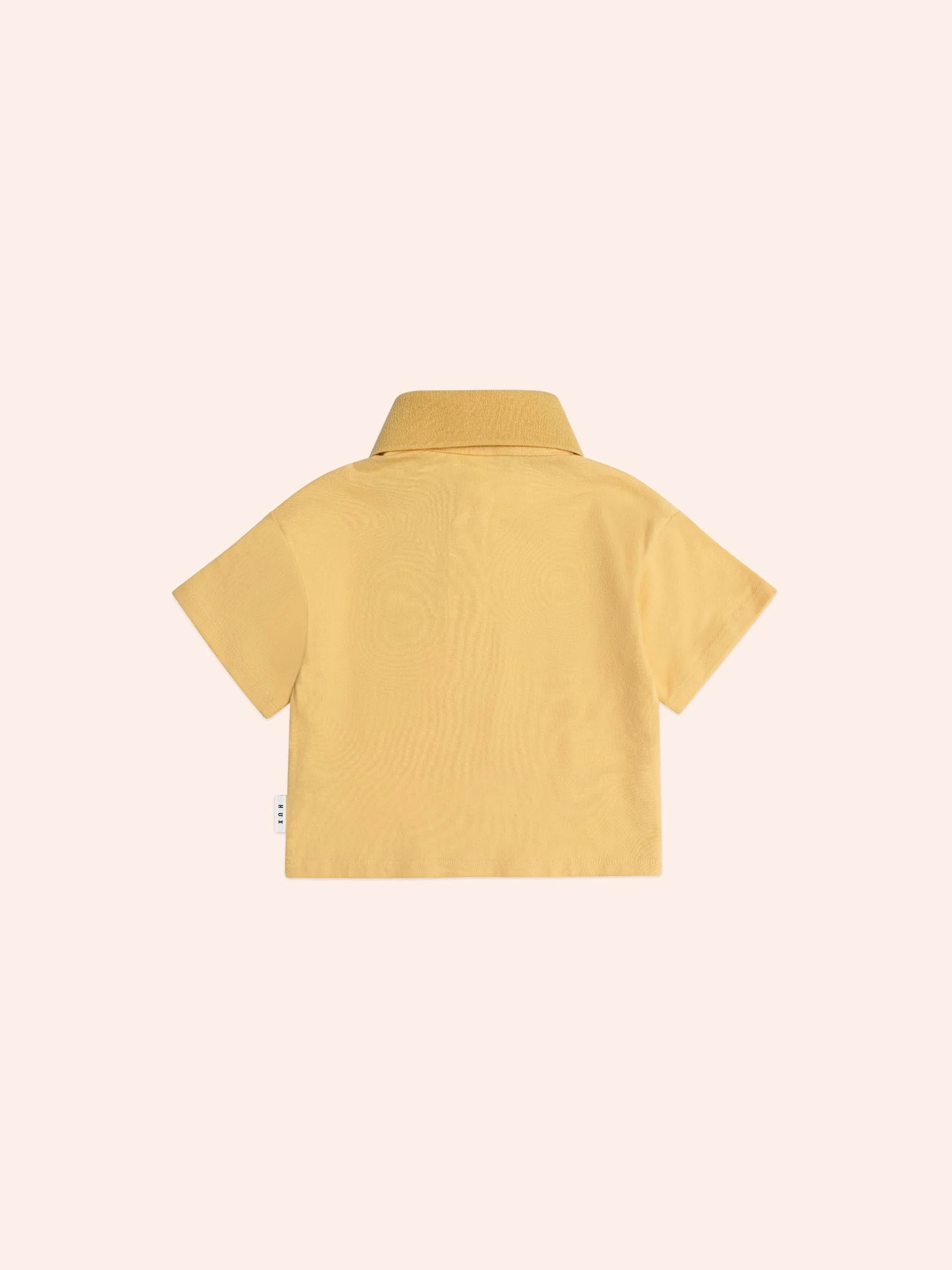 H is for Huxbear Boxy Polo Tee Yellow - Image 3