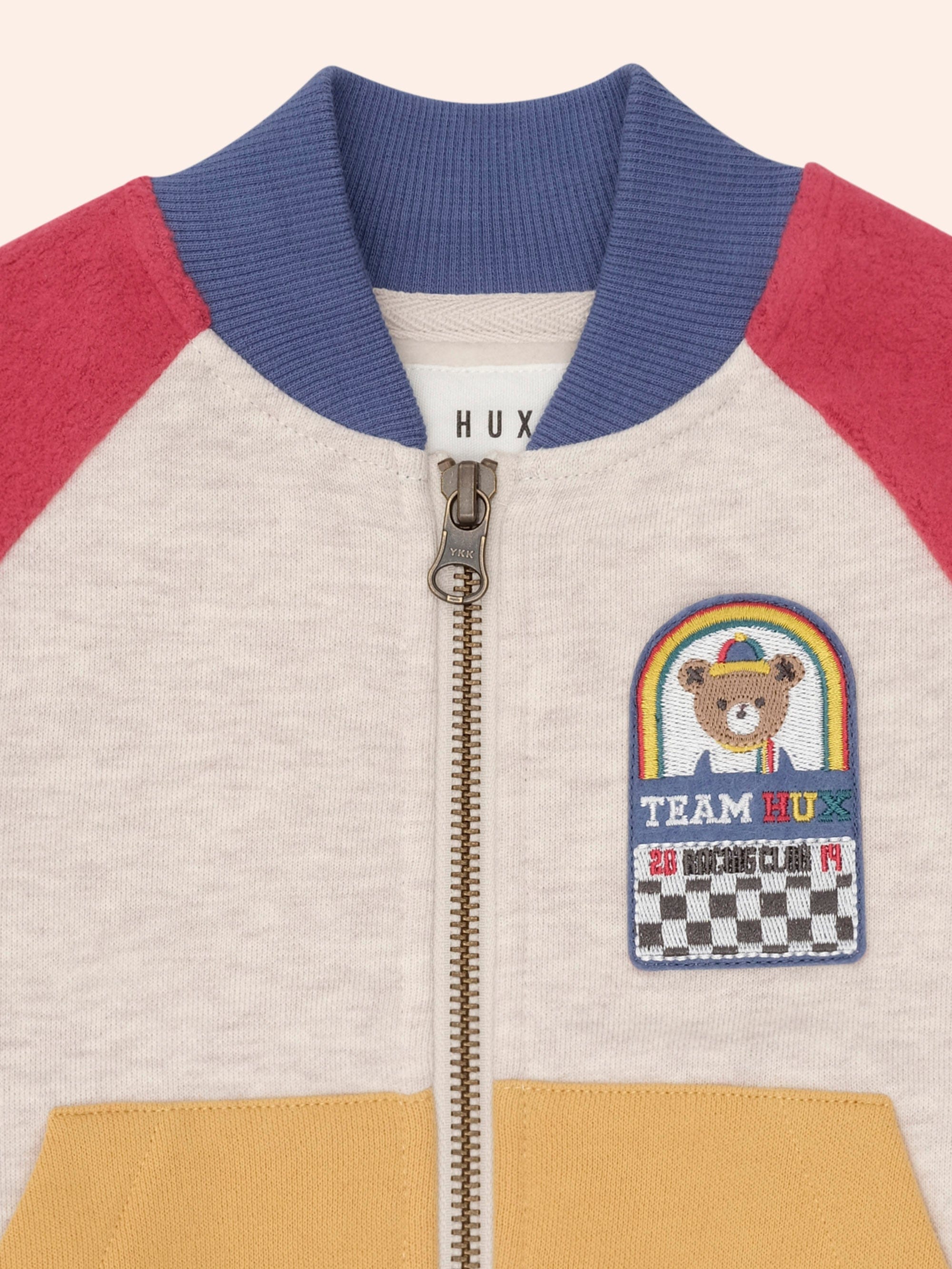 Hux Colour Block Zip Sweat - Image 3