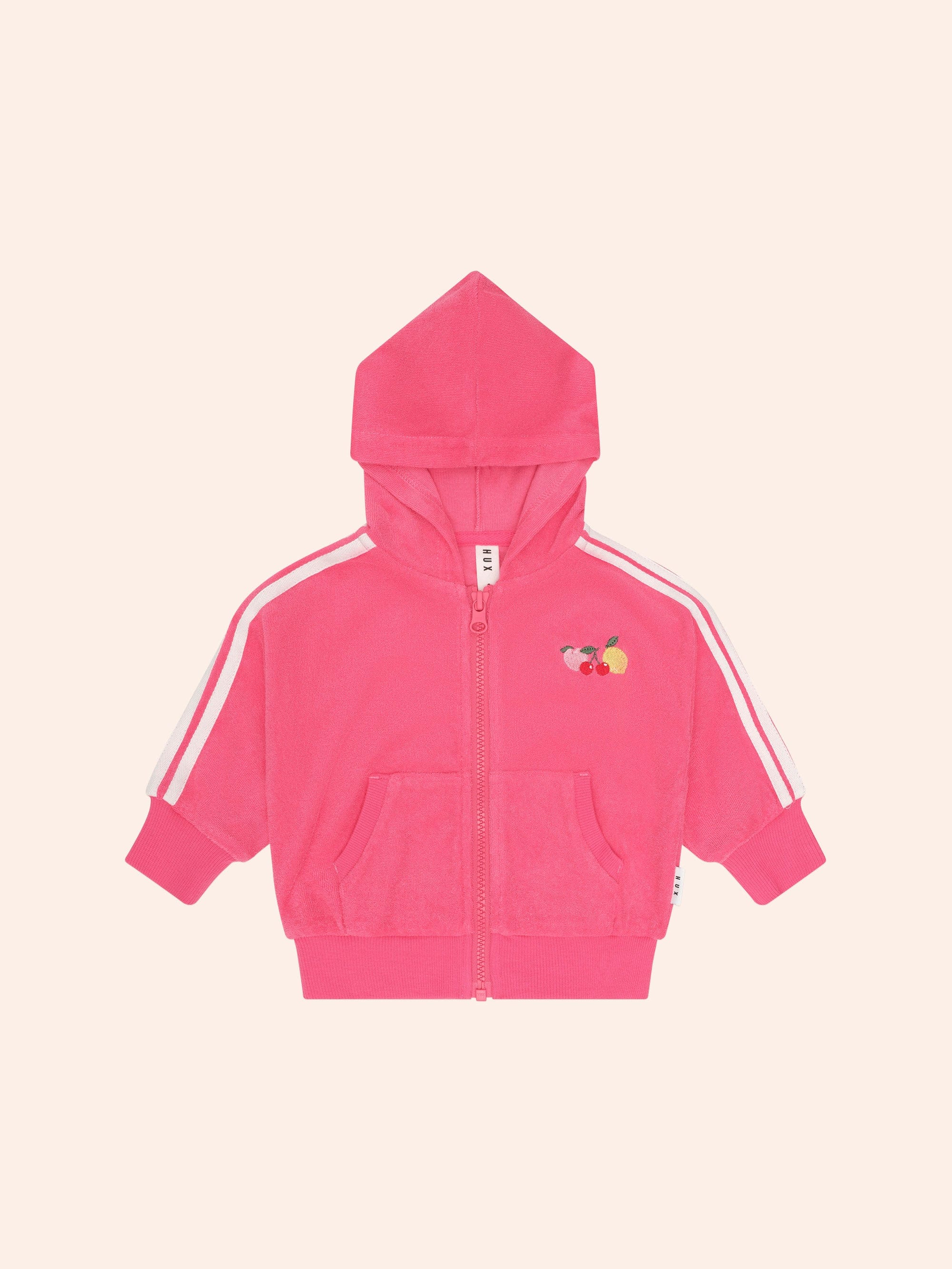 Huxette Towelling Zip Up Hoodie - Image 2