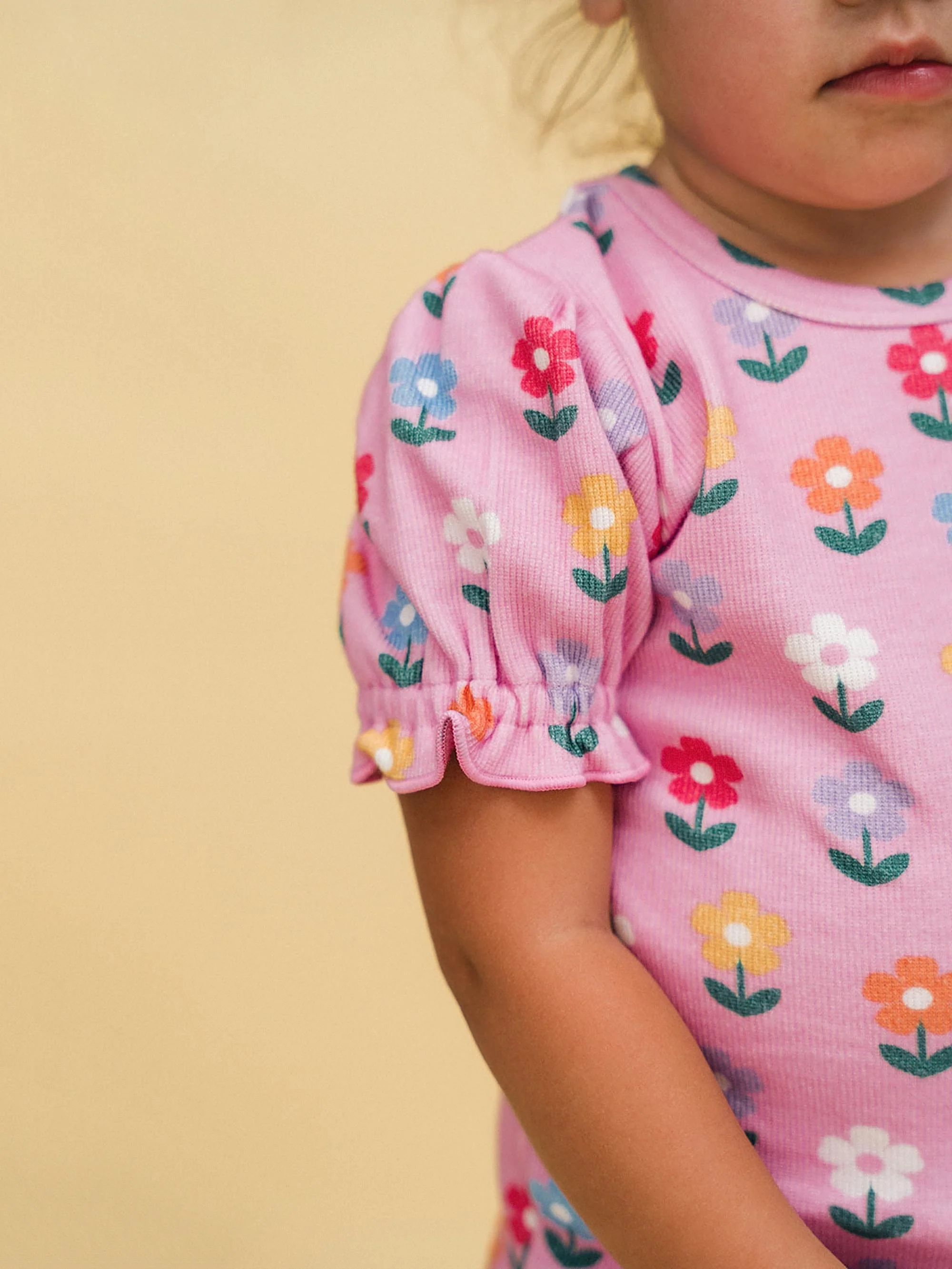 Multi Colour Daisy Rib Tee - Image 6