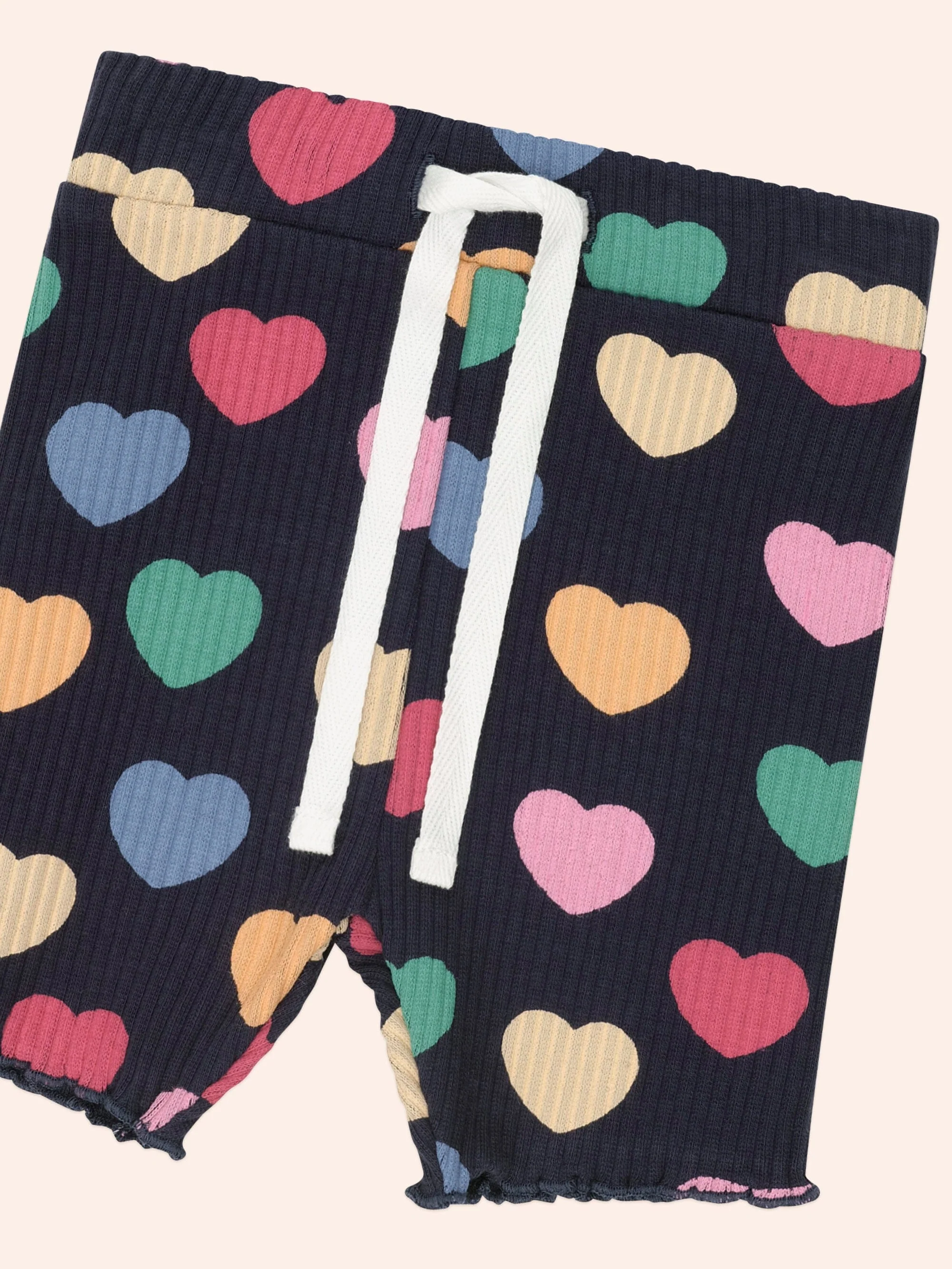 Multi Hearts Rib Bike Short - Image 3
