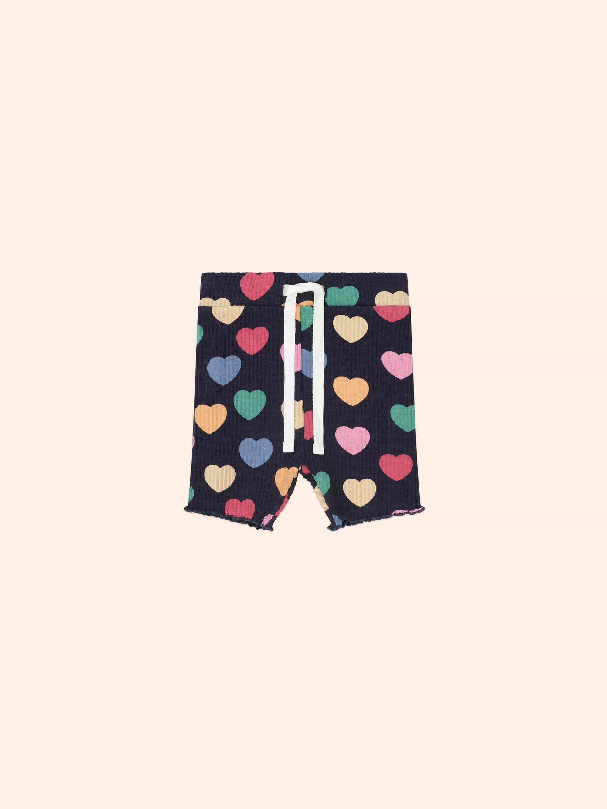 Multi Hearts Rib Bike Short - Image 4