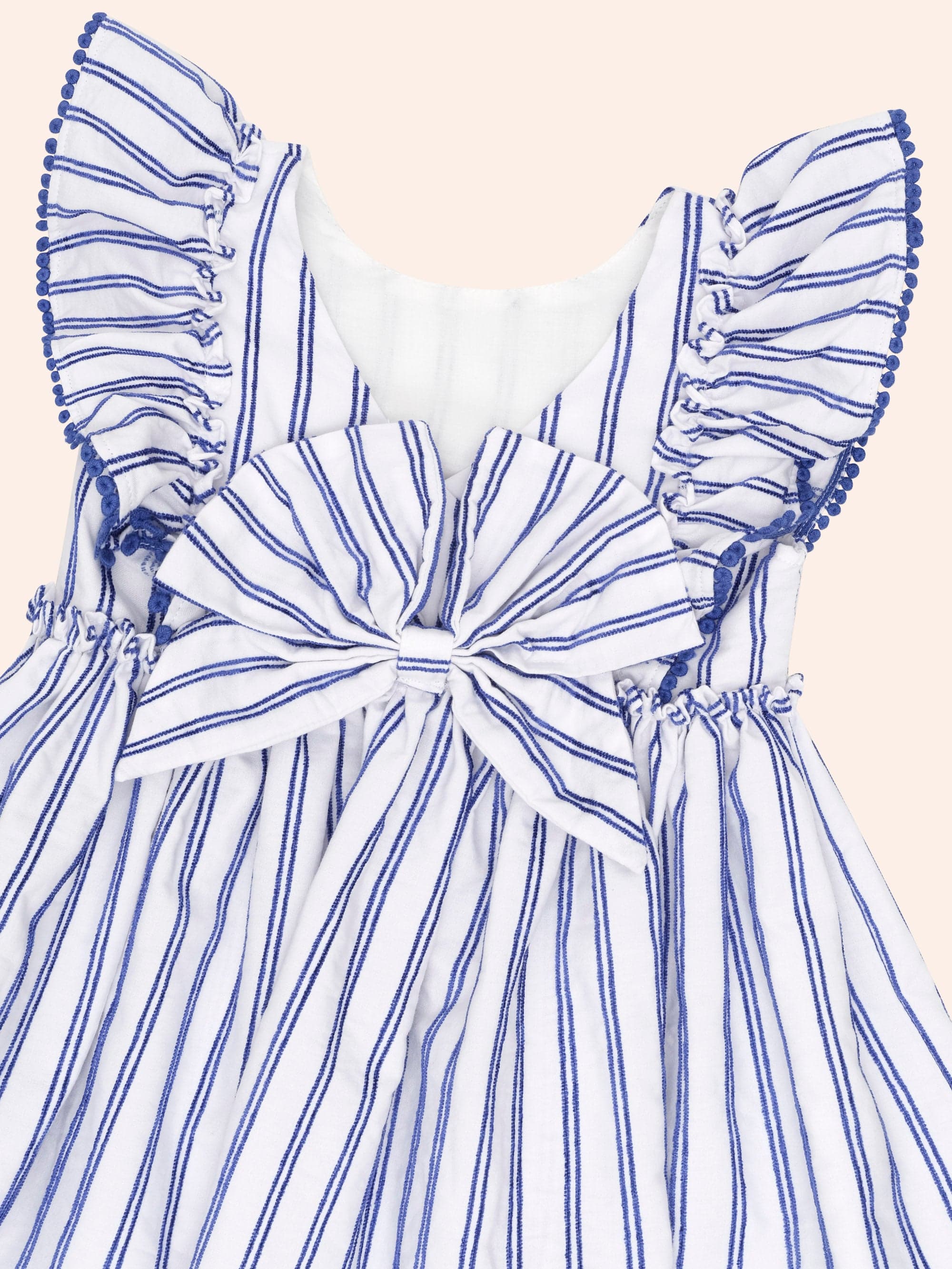 Ocean Stripe Bow Back Dress - Image 4