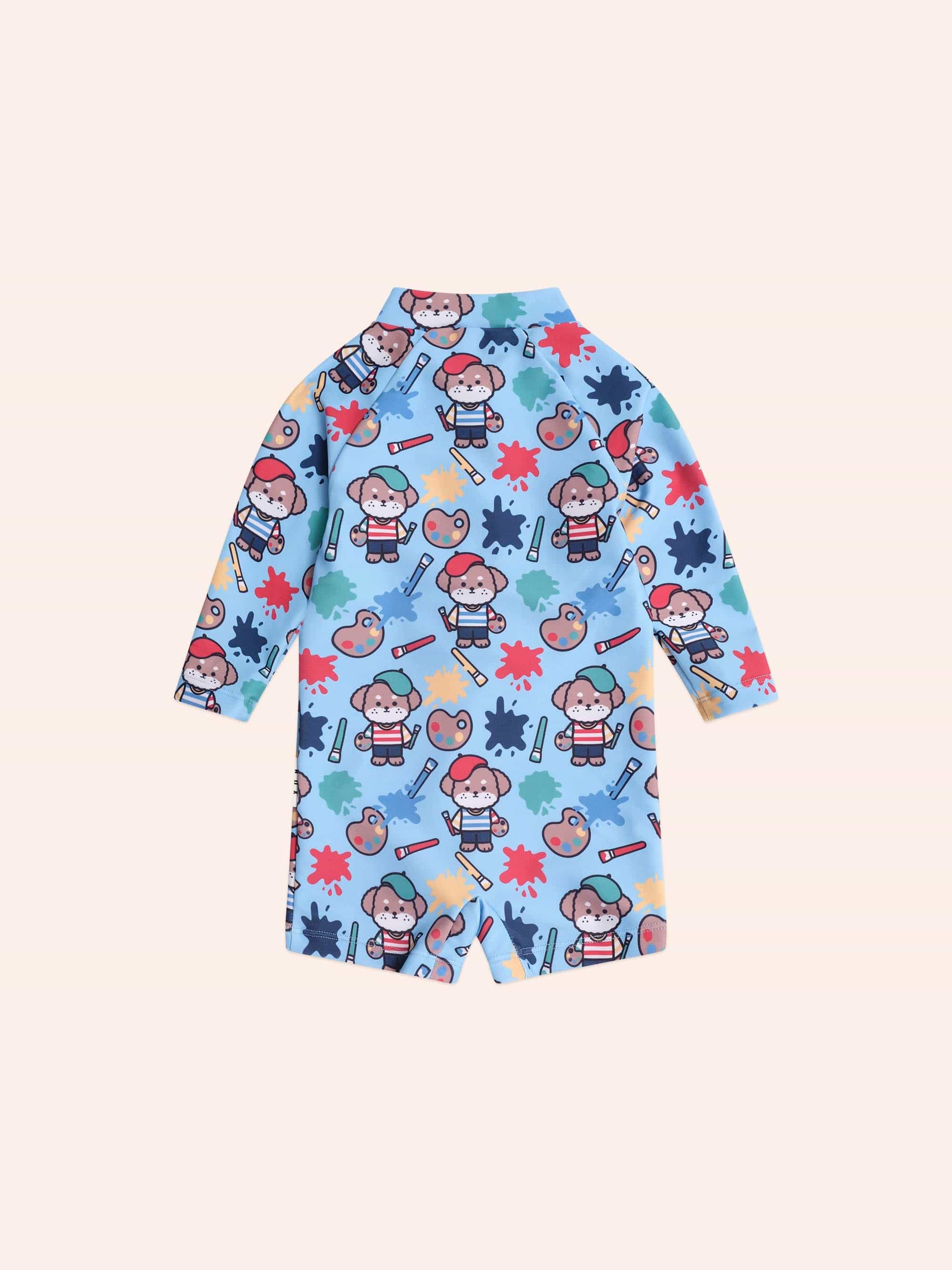 Parisian Painter Pup Swimsuit Shortie - Image 3