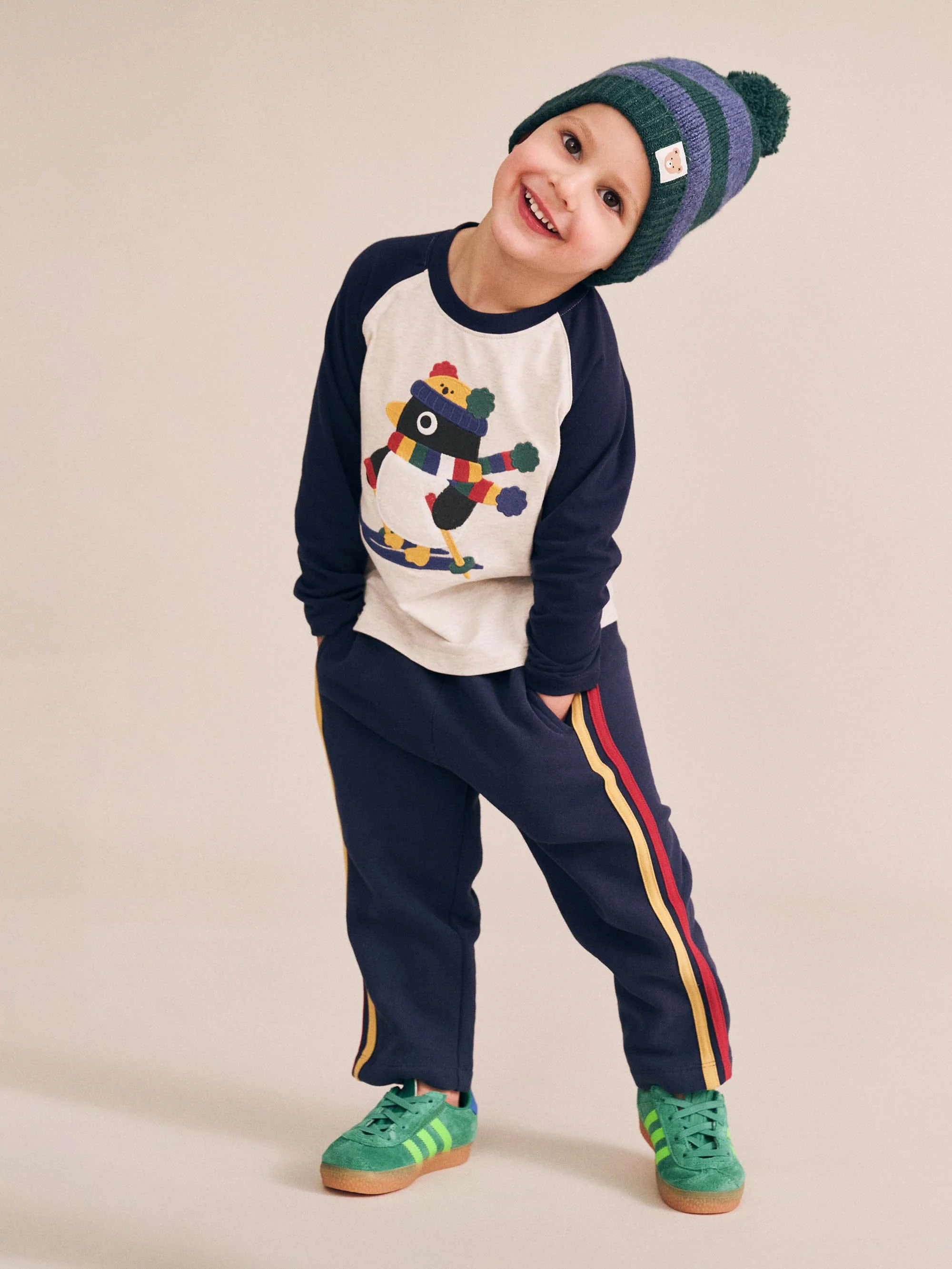 Racer Stripe Blue Trackpant - Image 5