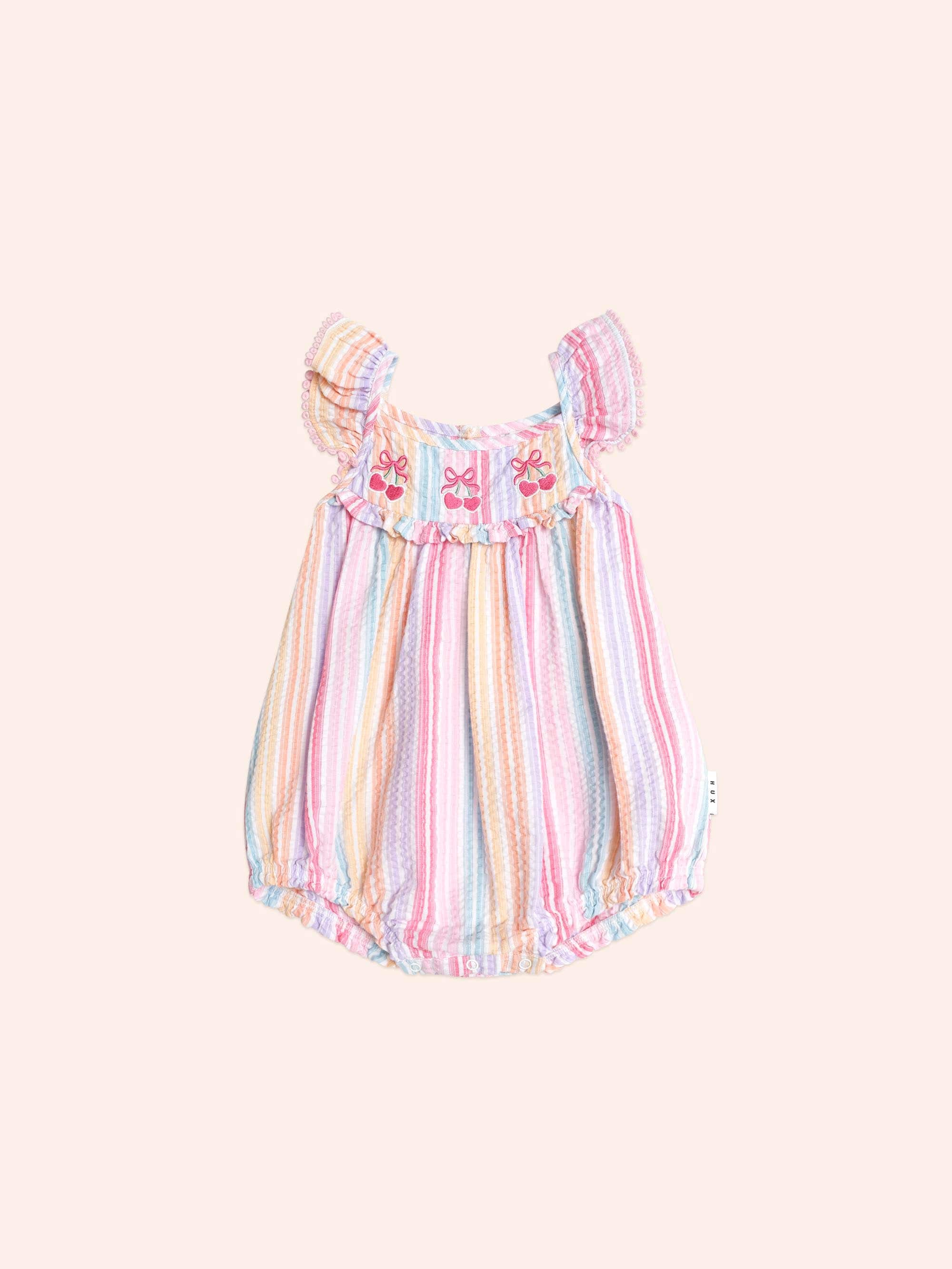 Rainbow Stripe Frill Playsuit - Image 2