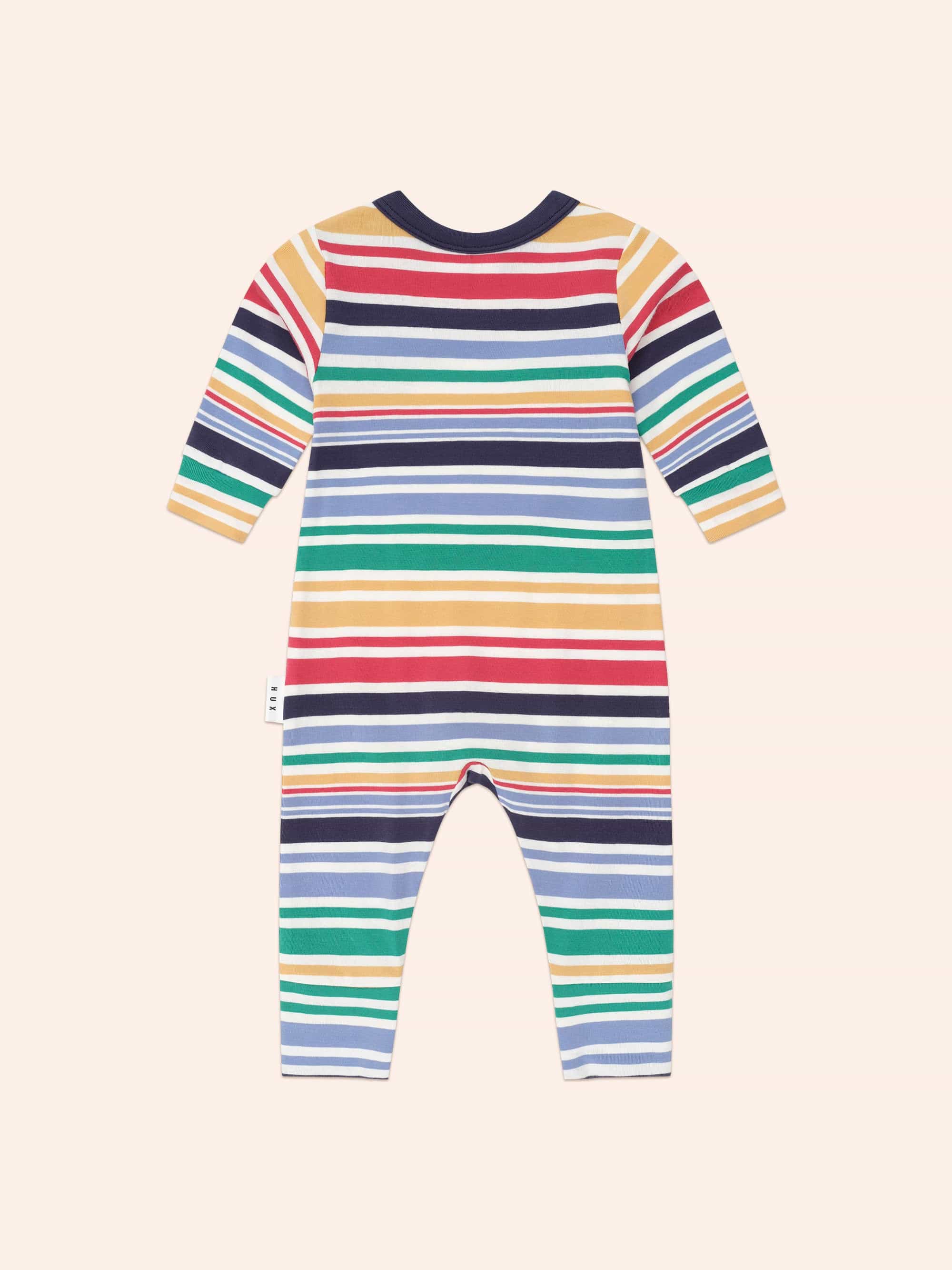 Rainbow Stripe Huxbear Romper - Image 3