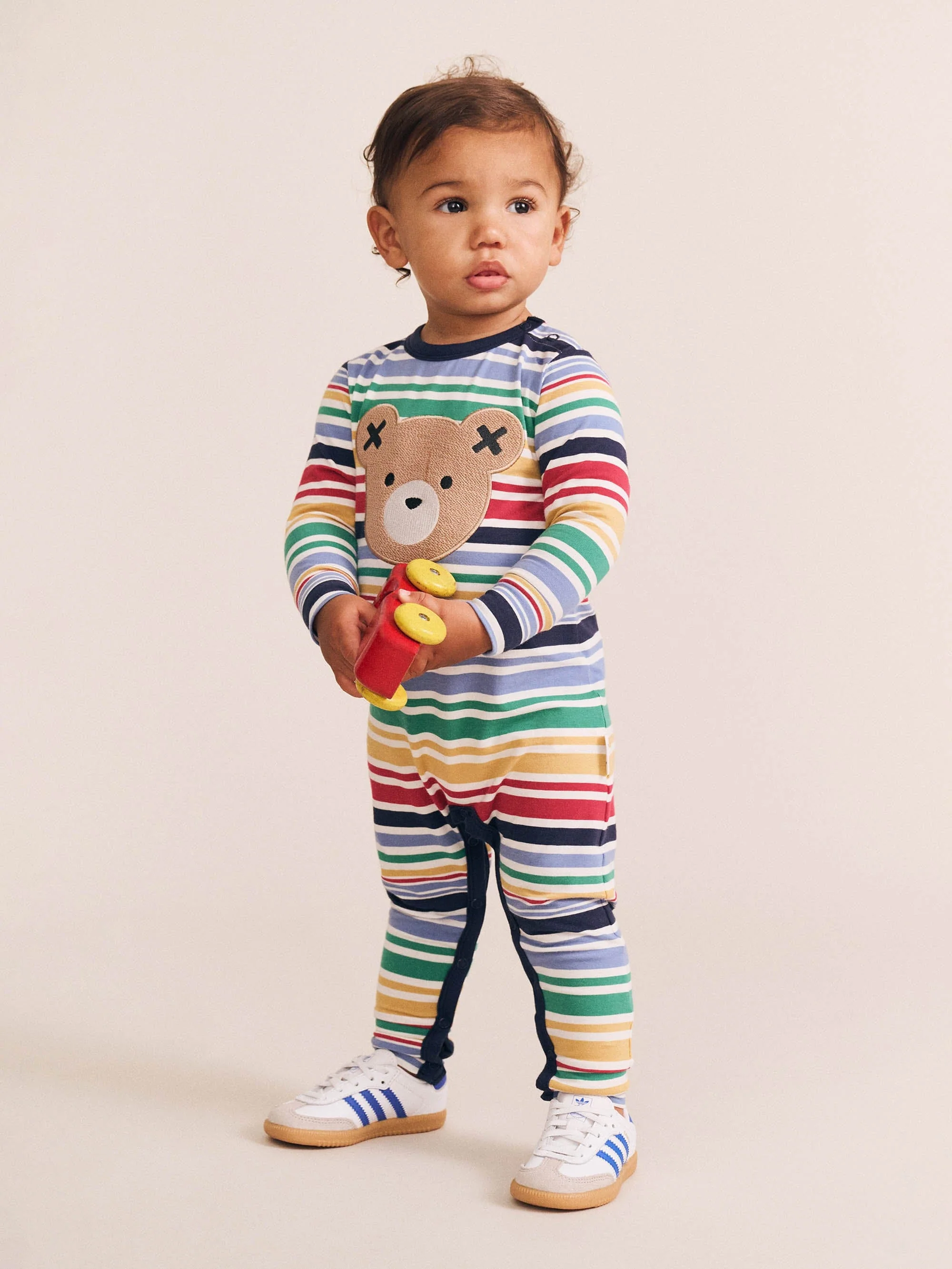 Rainbow Stripe Huxbear Romper - Image 5