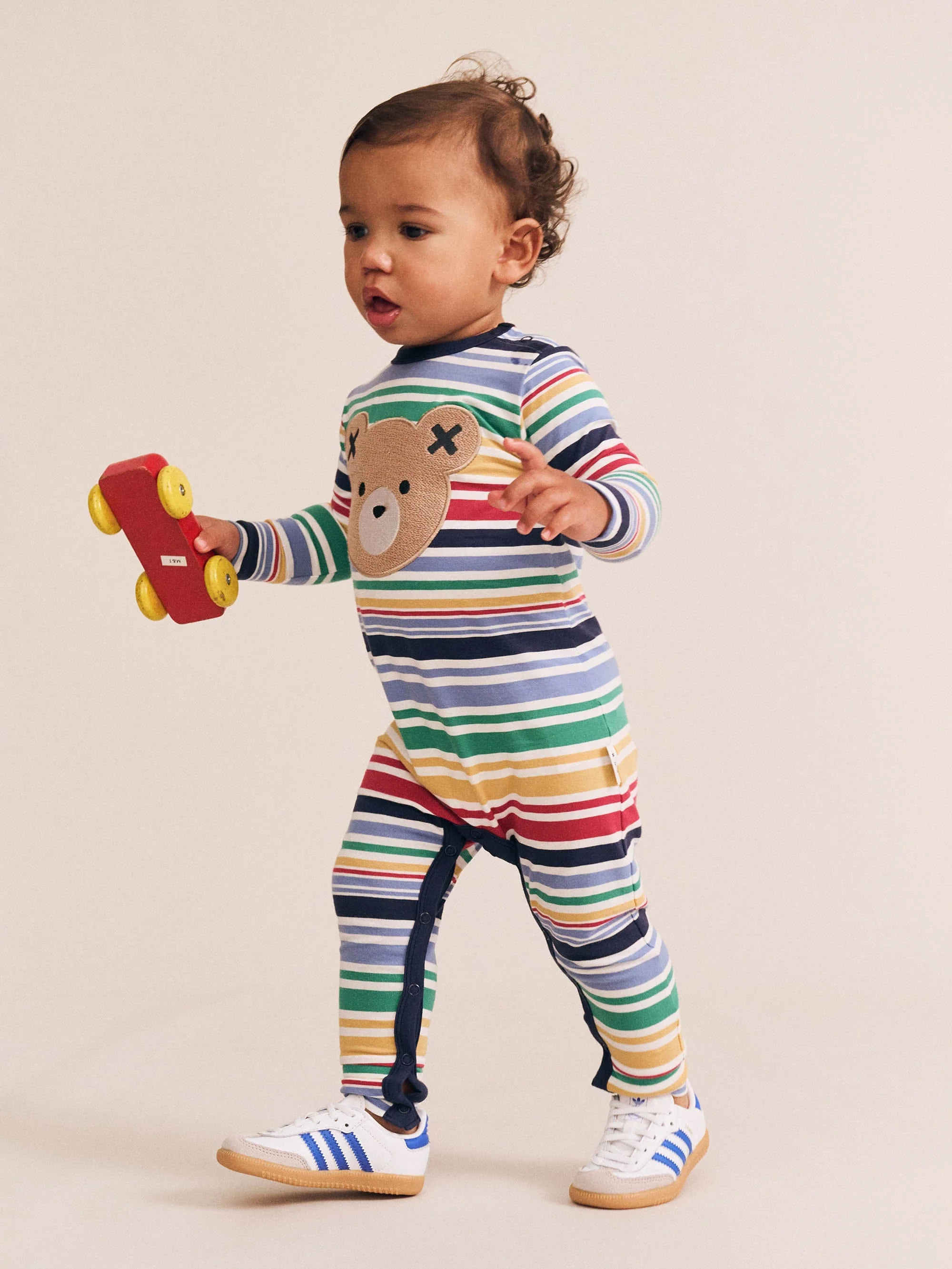 Rainbow Stripe Huxbear Romper - Image 6
