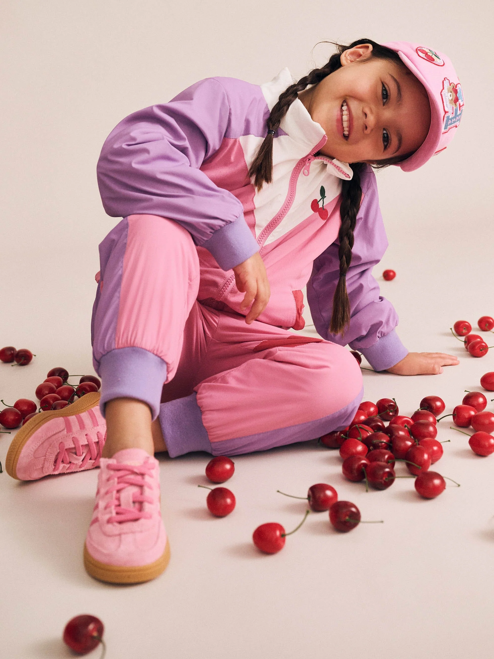 Retro Cherry Spliced Windbreaker - Image 2