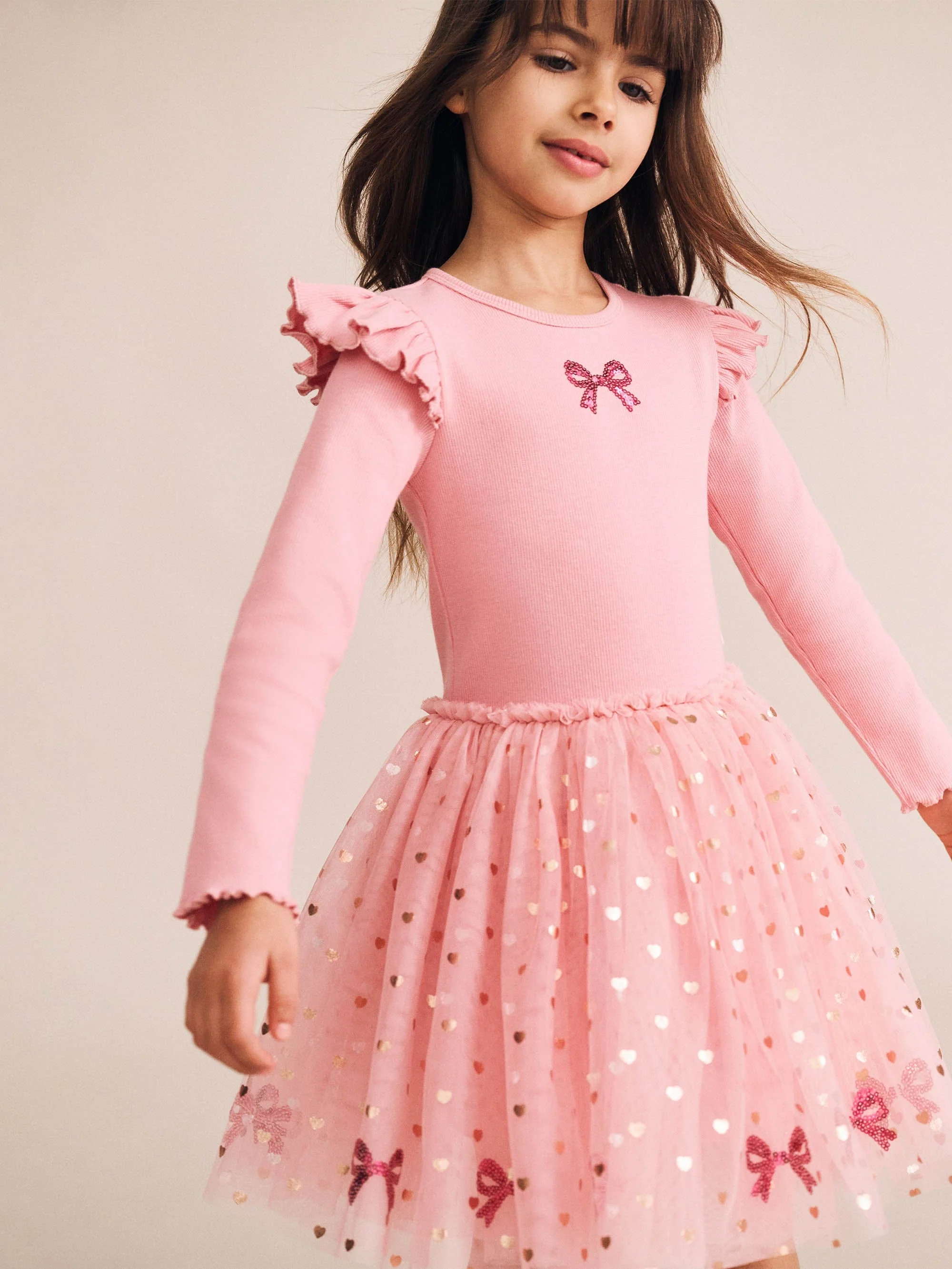 Sequin Bow Tulle Dress - Image 3