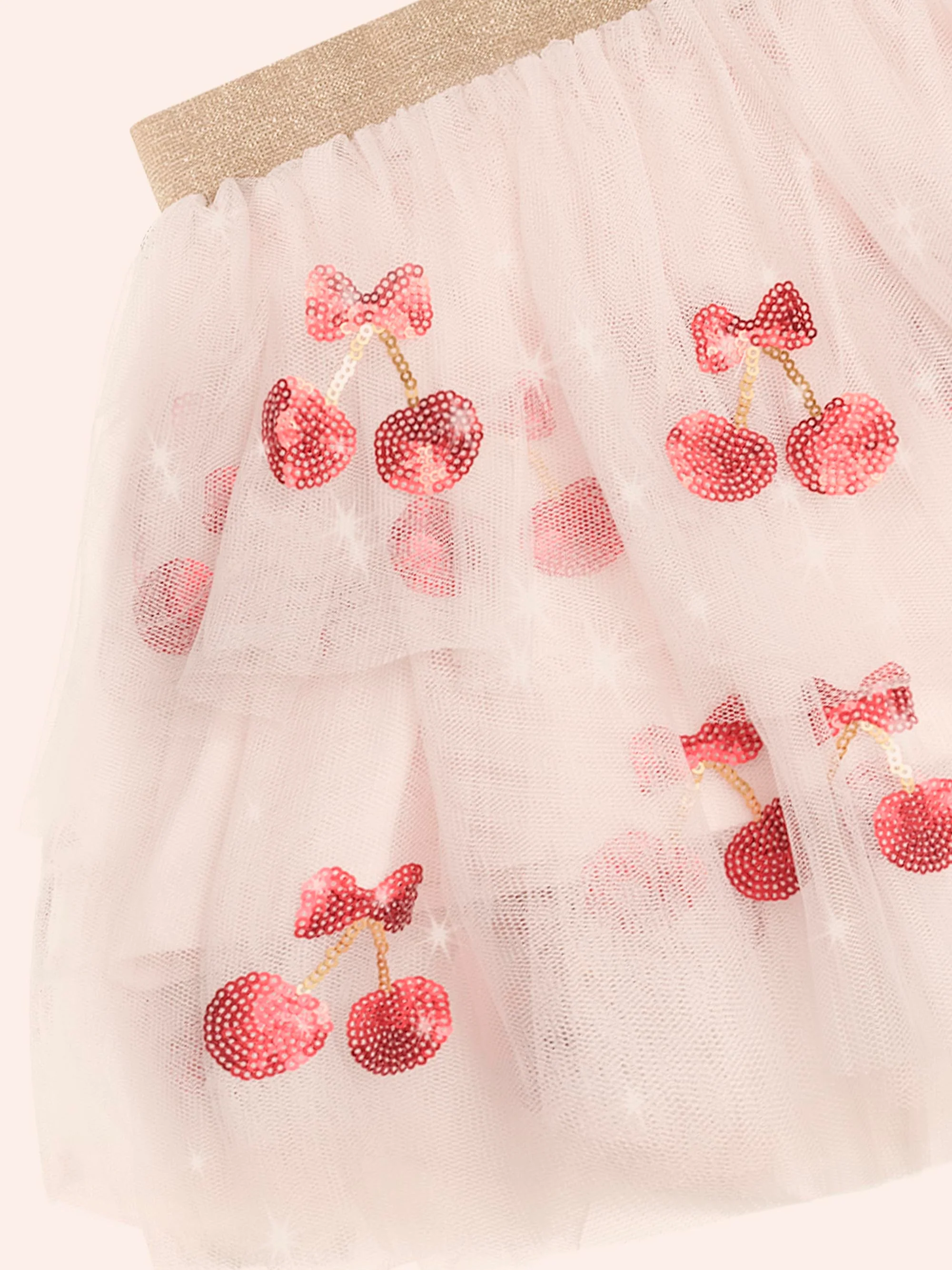 Sequin Cherry Pie Tulle Skirt - Image 4