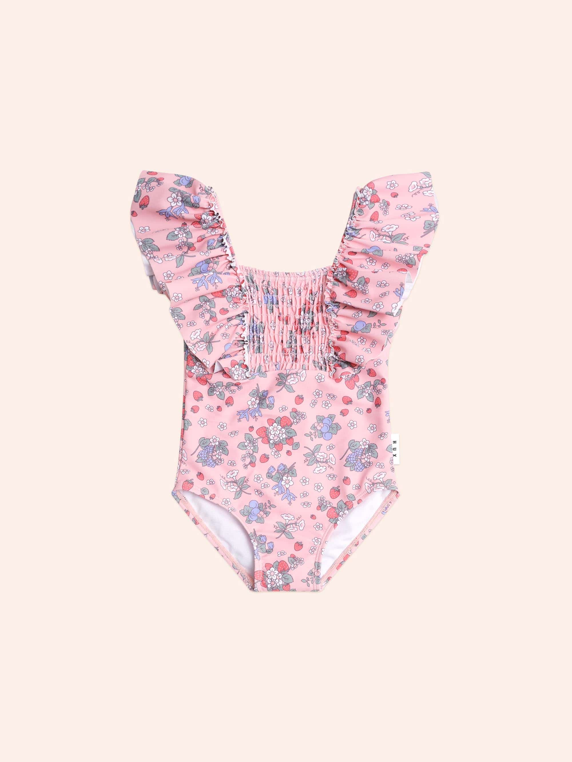 Strawberry Garden Shirred Swimsuit