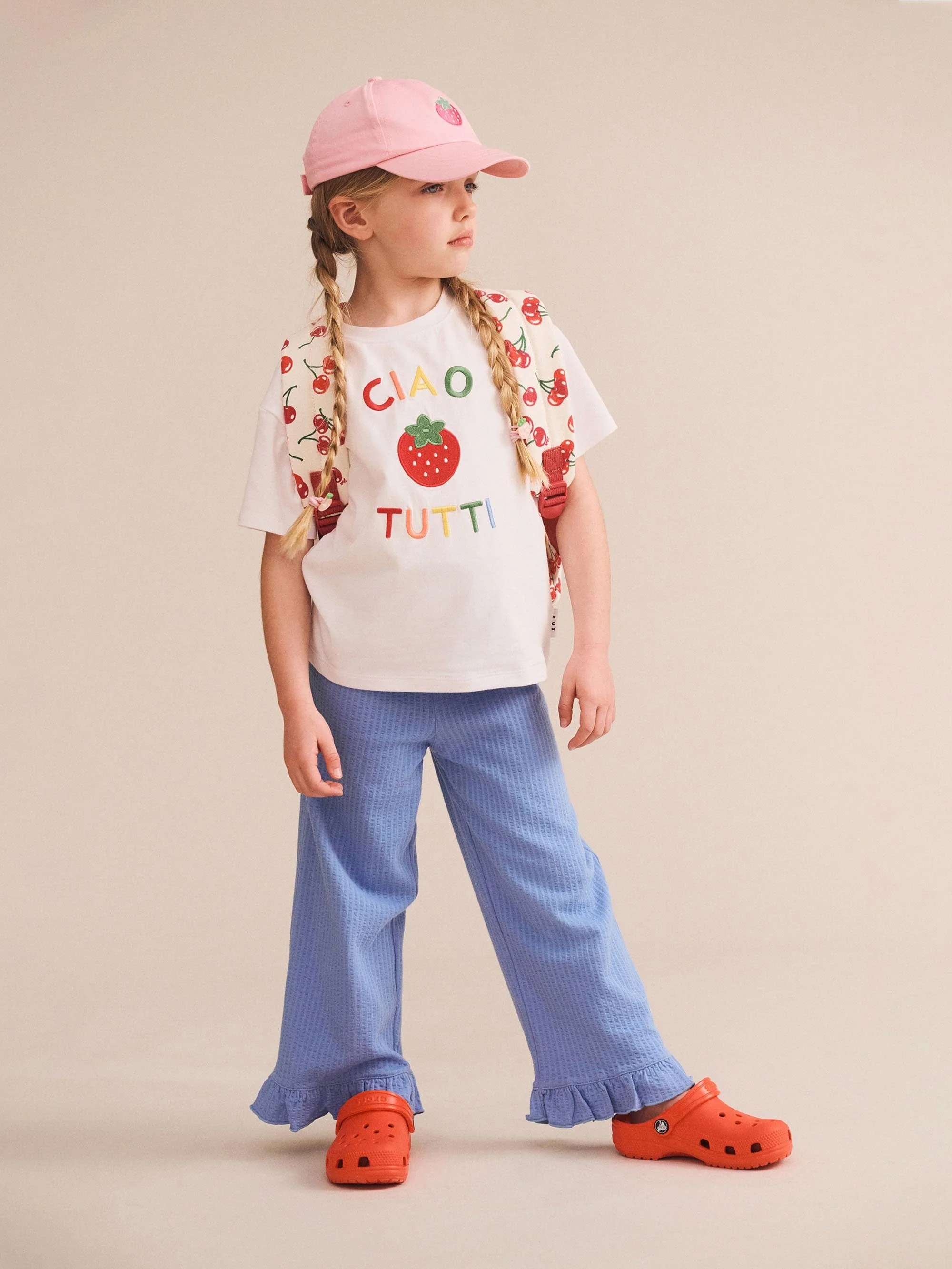 Strawberry Seersucker Frill Pant - Image 2