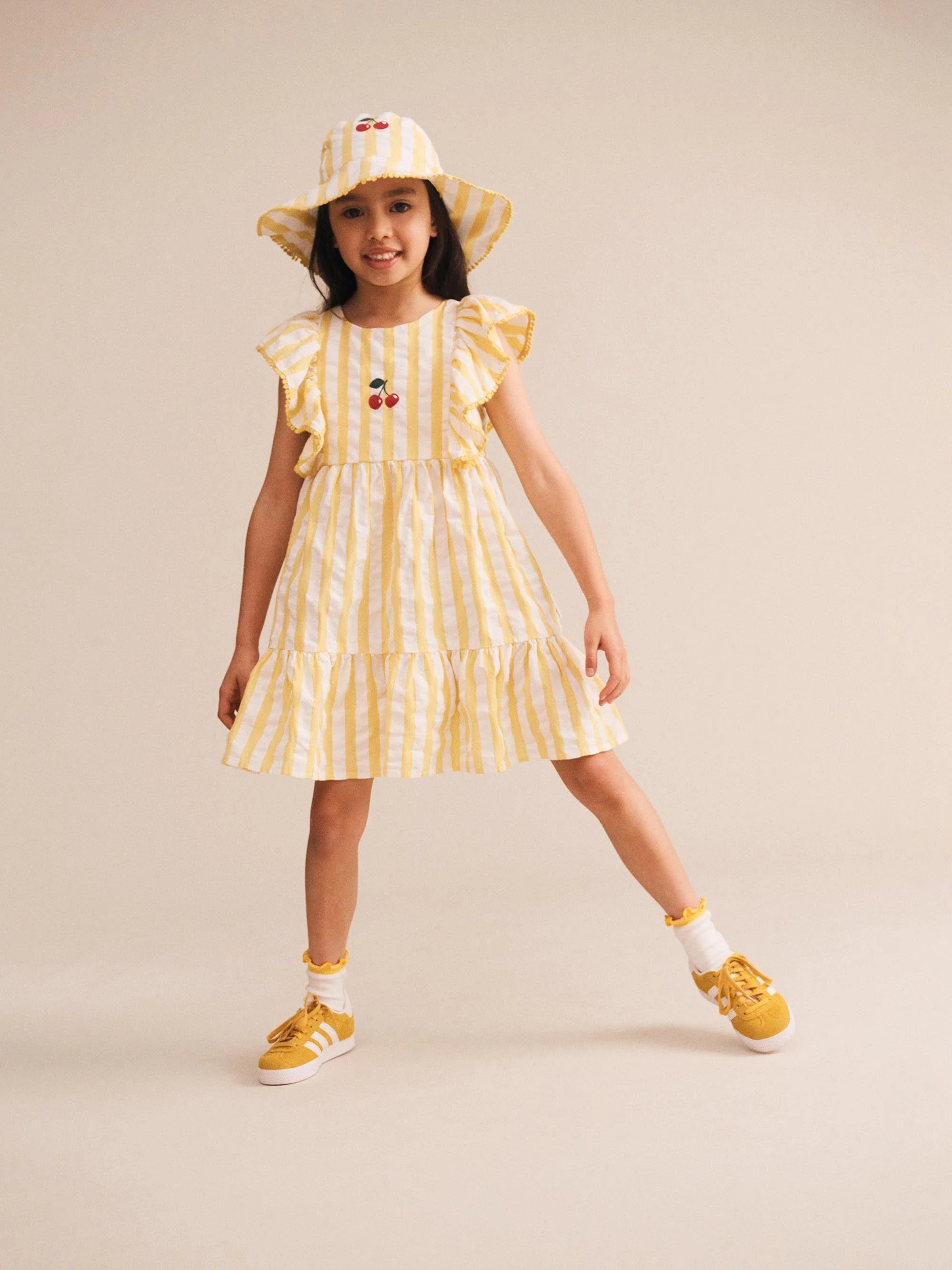 Sunshine Stripe Cherry Dress - Image 5