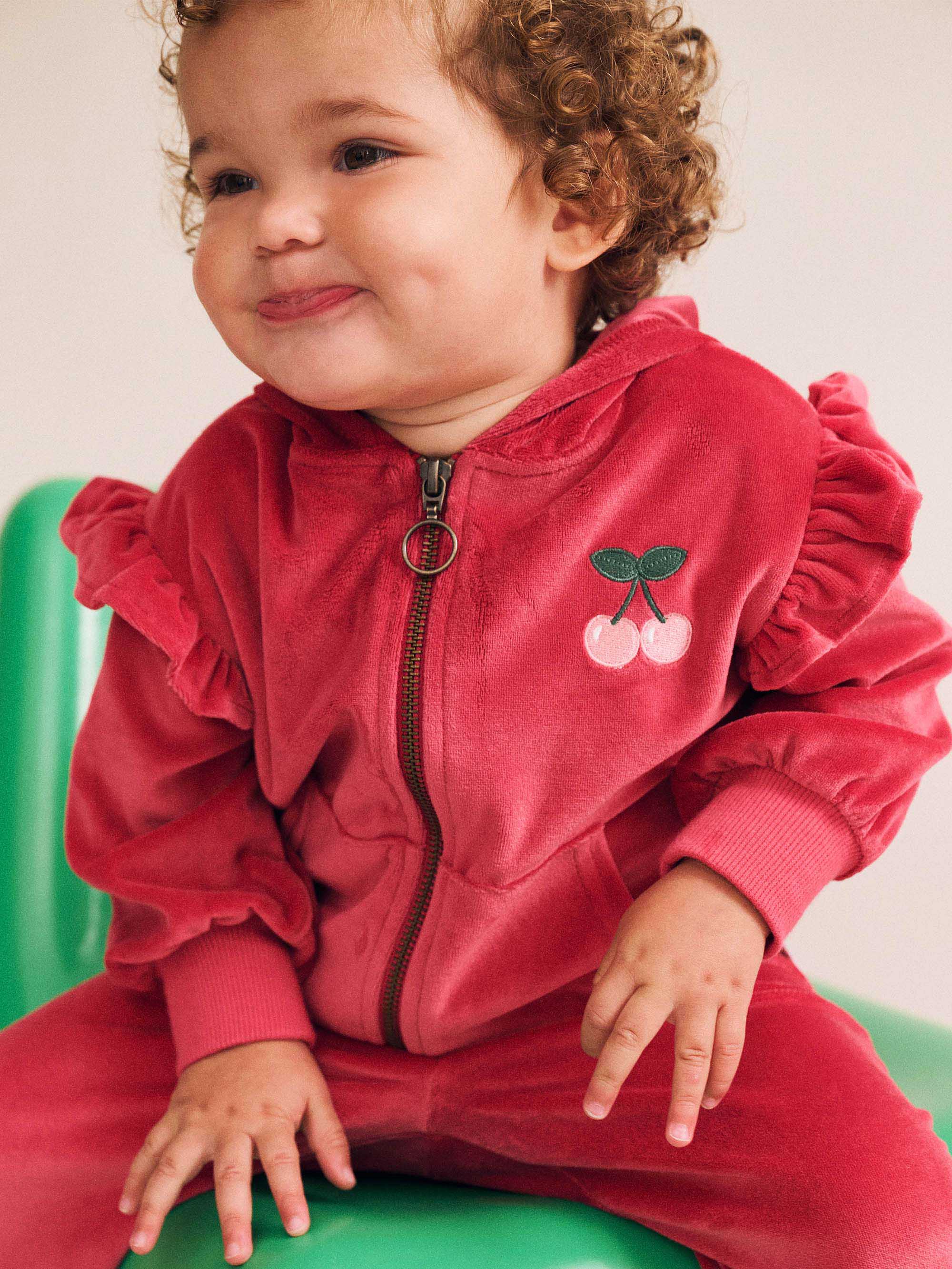 Very Cherry Velour Trackpant - Image 5