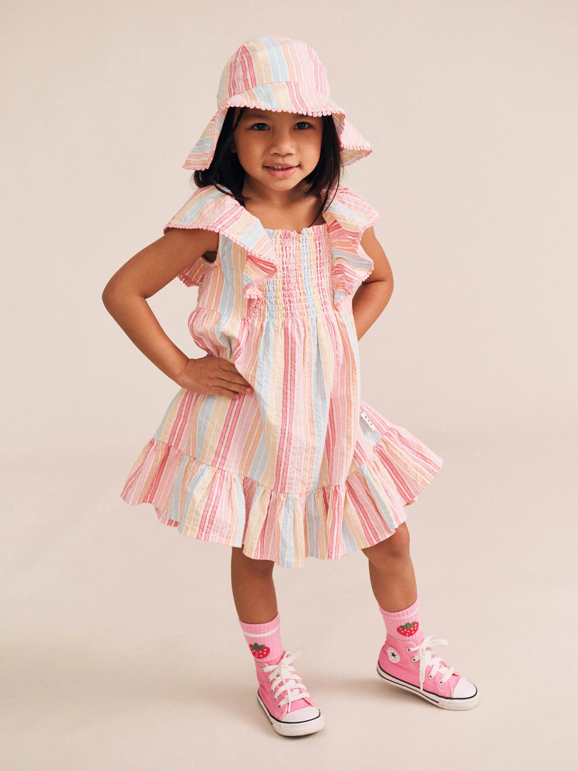 Vintage Rainbow Stripe Sunhat - Image 6