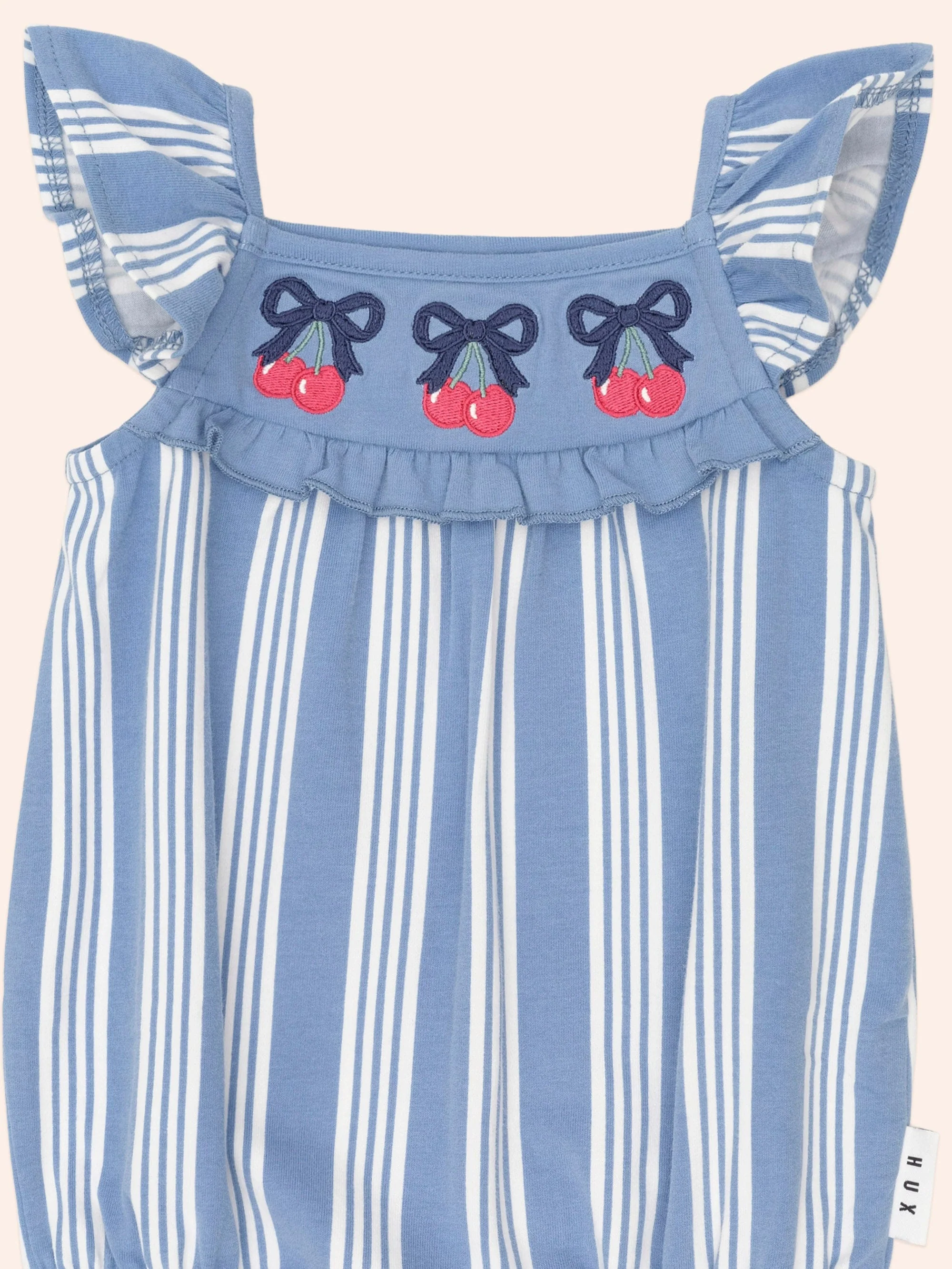 Vintage Stripe Cherry Romper - Image 3